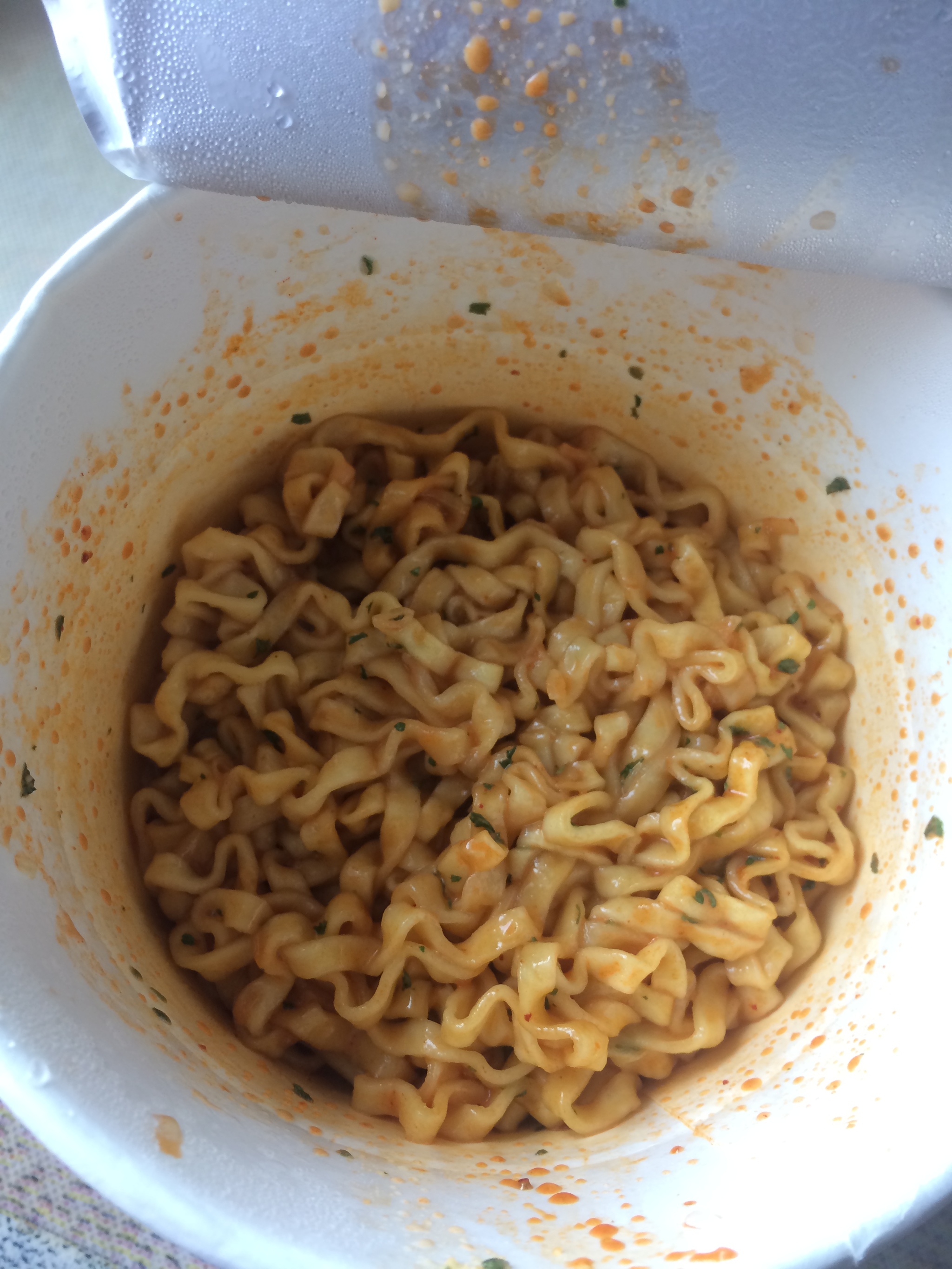 Samyang spicy noodles flavored with chicken and carbonara sauce. - My, Noodles, Samyang, Longpost