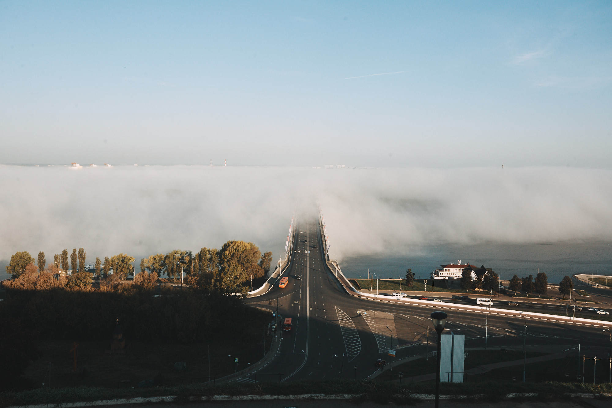 A bit of morning mist :) - My, The photo, Fog, Nizhny Novgorod, Longpost