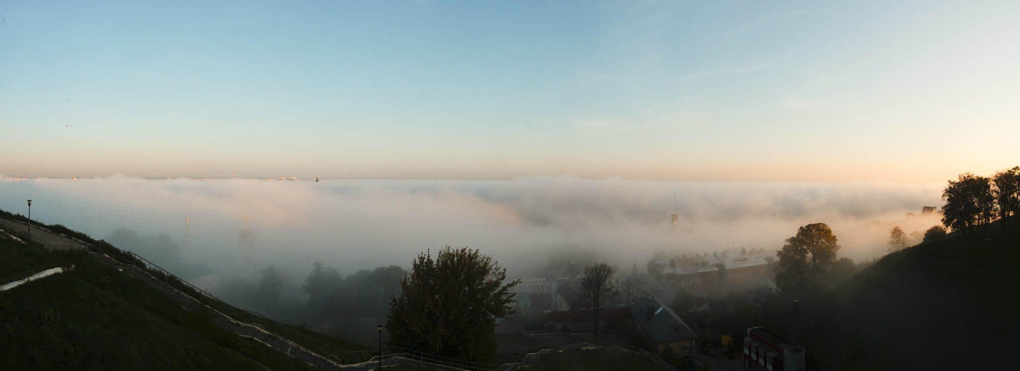 A bit of morning mist :) - My, The photo, Fog, Nizhny Novgorod, Longpost