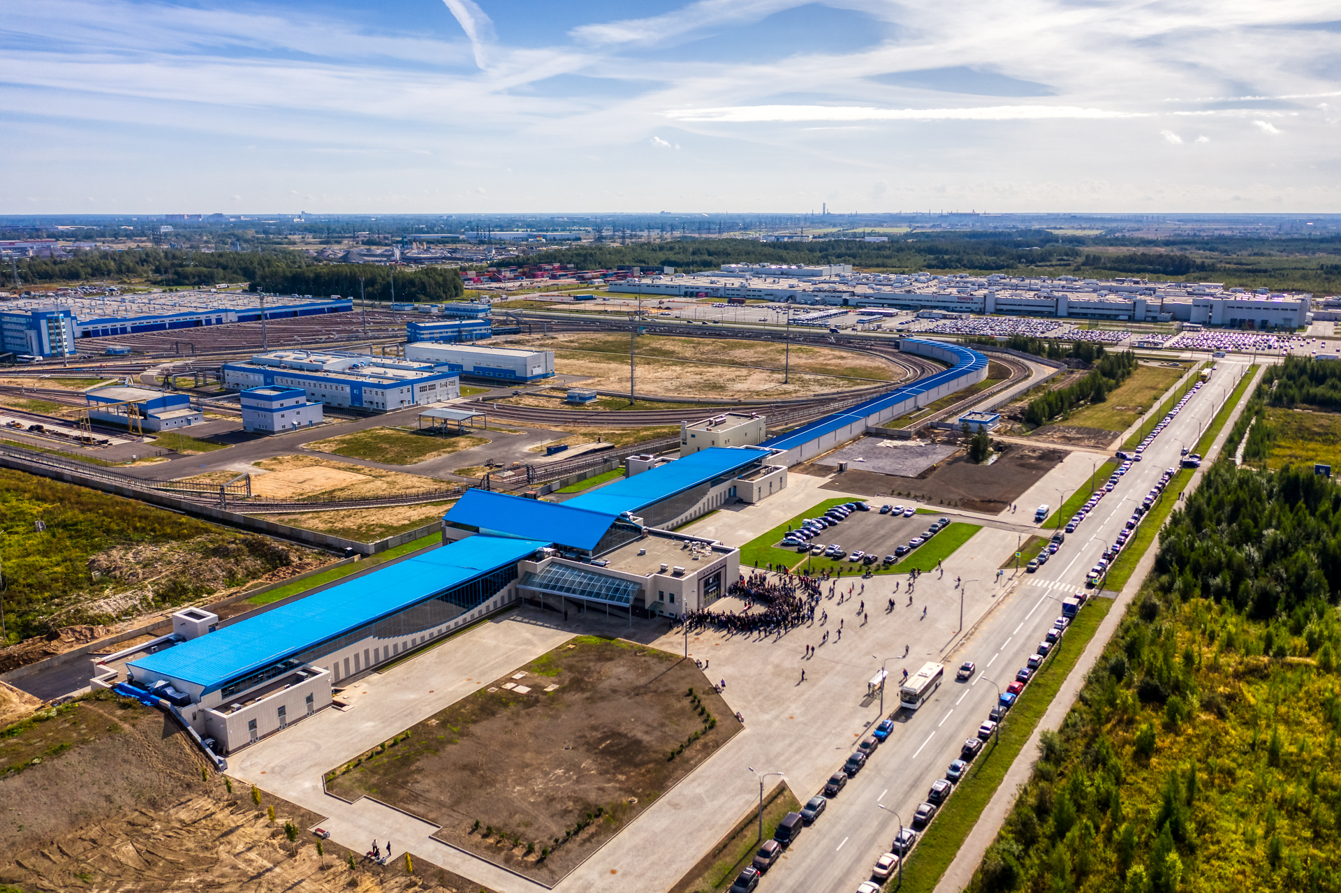 Shushary metro station from the perspective of a bird - My, Saint Petersburg, Opening, Metro, Station, Shushary, Longpost