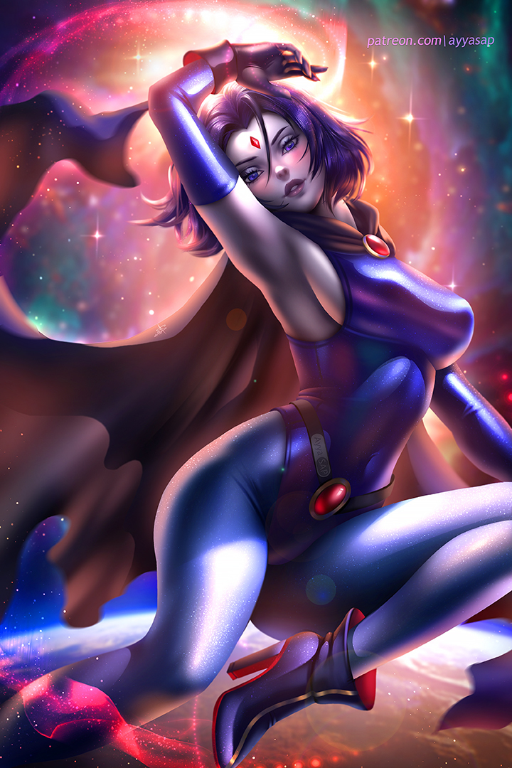 Raven - NSFW, DeviantArt, Арт, Рисунок, DC, Teen Titans, Рейвен, AyyaSAP, DC Comics