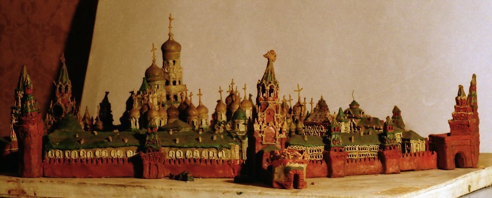 Kremlin, plasticine. - My, Handmade, Plasticine, Sculptural plasticine, Layout