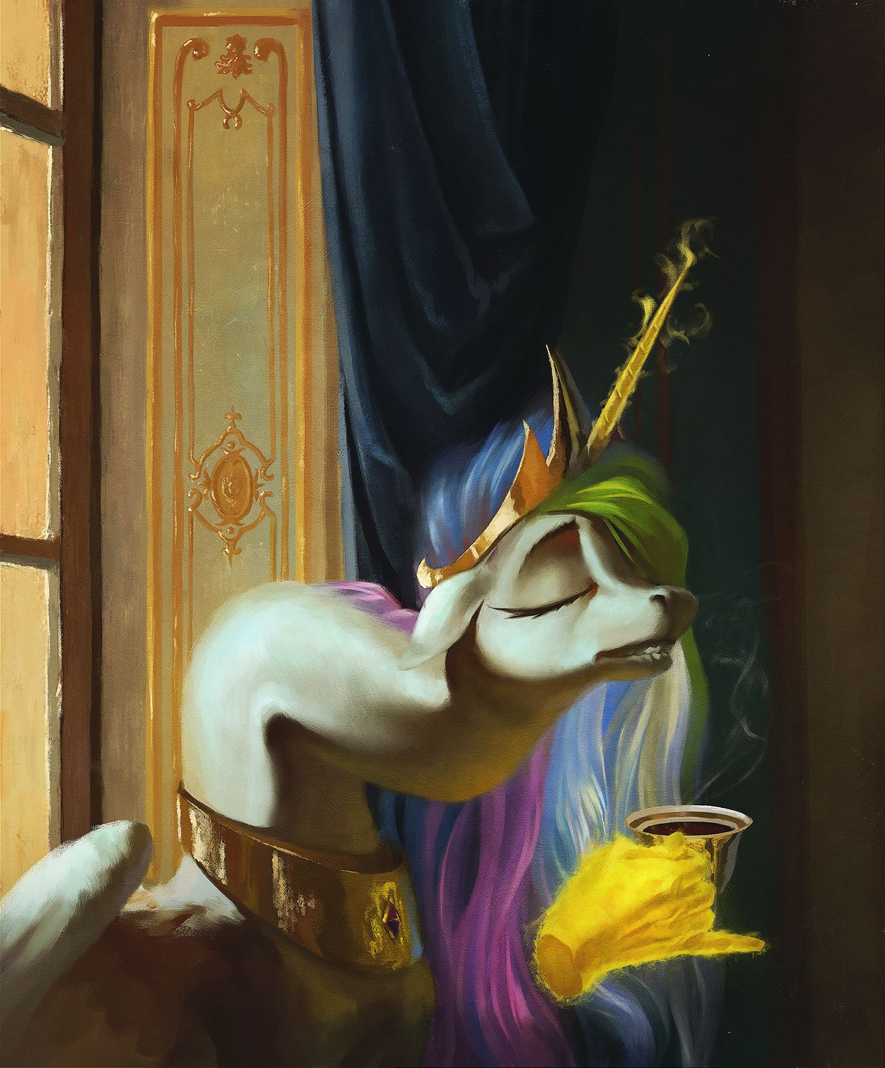 That's some good tea right there - My little pony, Princess celestia, Bra1neater