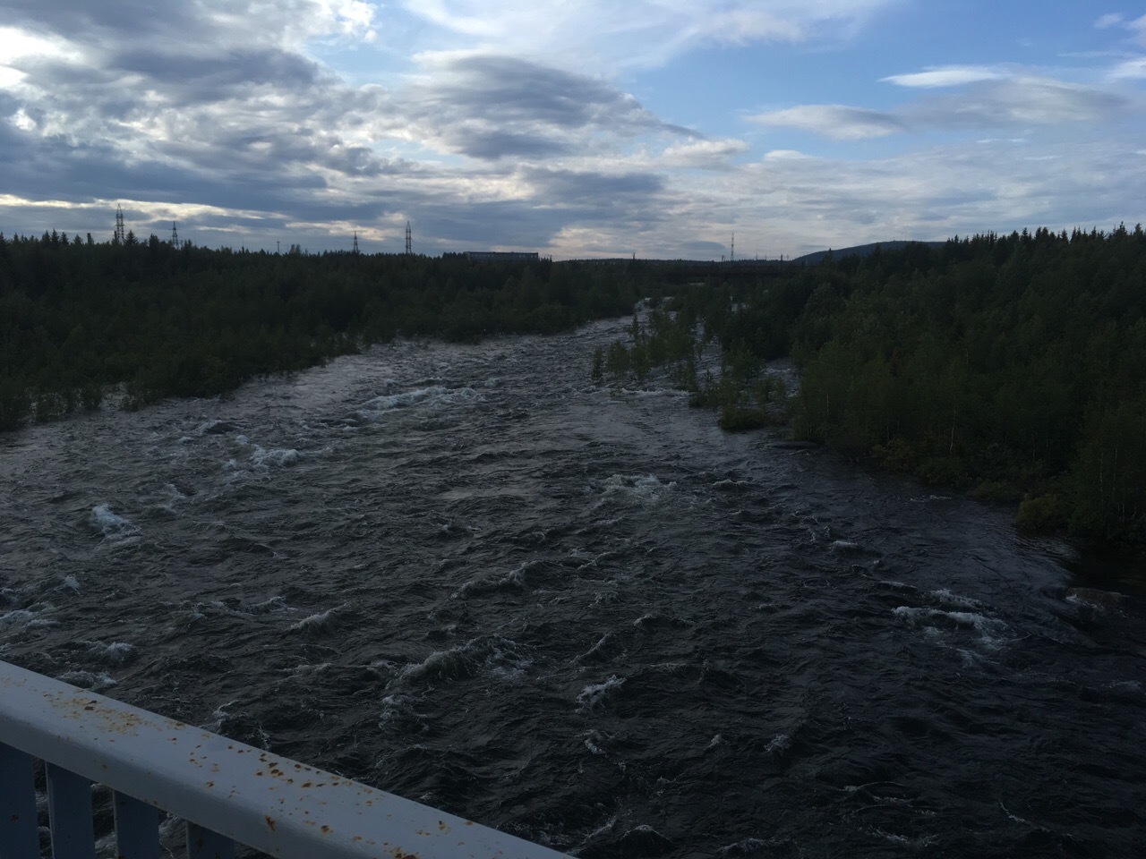 And the dawns are here... NOISY! - My, Hydroelectric power station, Polar Dawns, Water discharge, Longpost