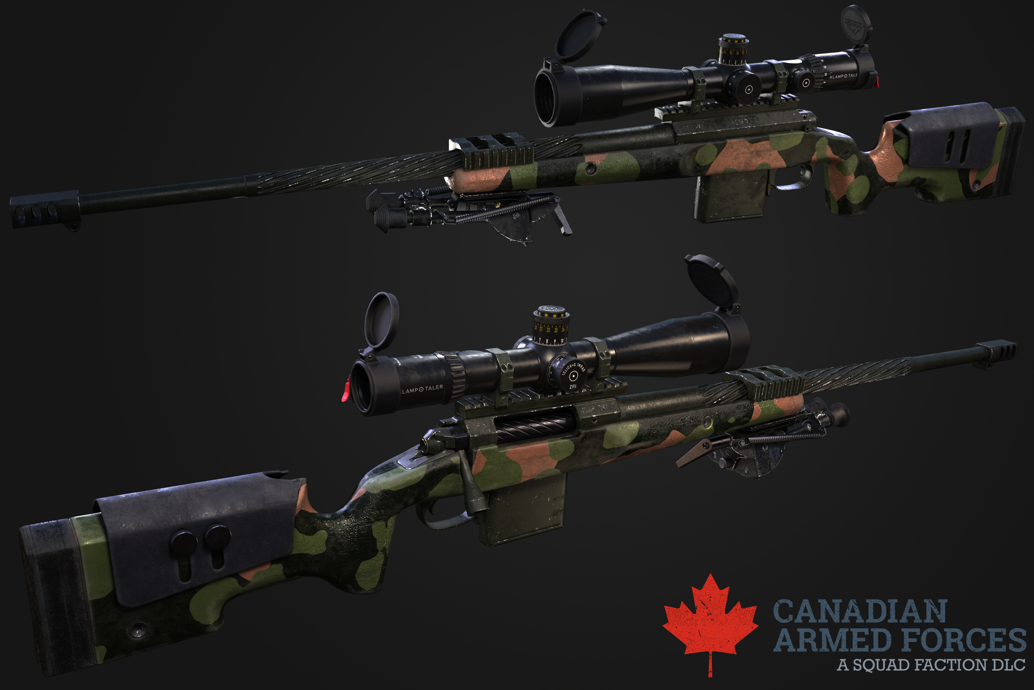 C14 Timberwolf - My, Canada, Computer games, Gamedev, Sniper rifle, Squad, Autodesk Maya, Weapon, 3D modeling