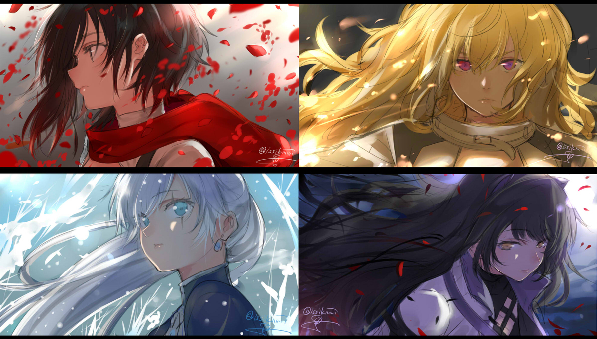 Team RWBY by Issikiiiiii - RWBY, Team RWBY, Issikiiiiiii, Anime Art, Сериалы, Арт, Pixiv, Длиннопост