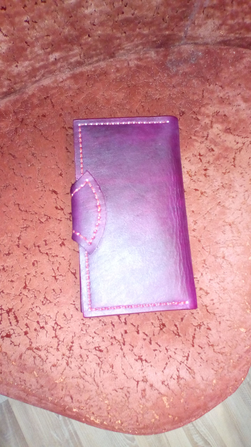 Women's leather wallet 3 - My, Leather craft, With your own hands, Longpost