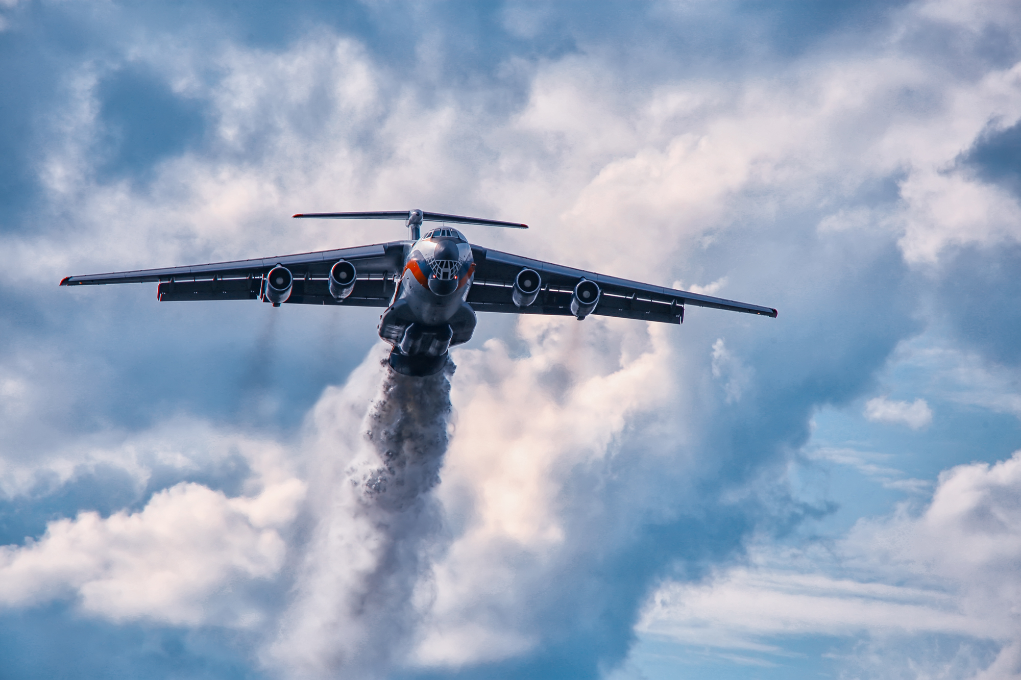 Preparation for civil defense exercises (photo report) - My, Teachings, Ministry of Emergency Situations, Aviation, IL-76, Firefighters, The photo, Reportage, Longpost