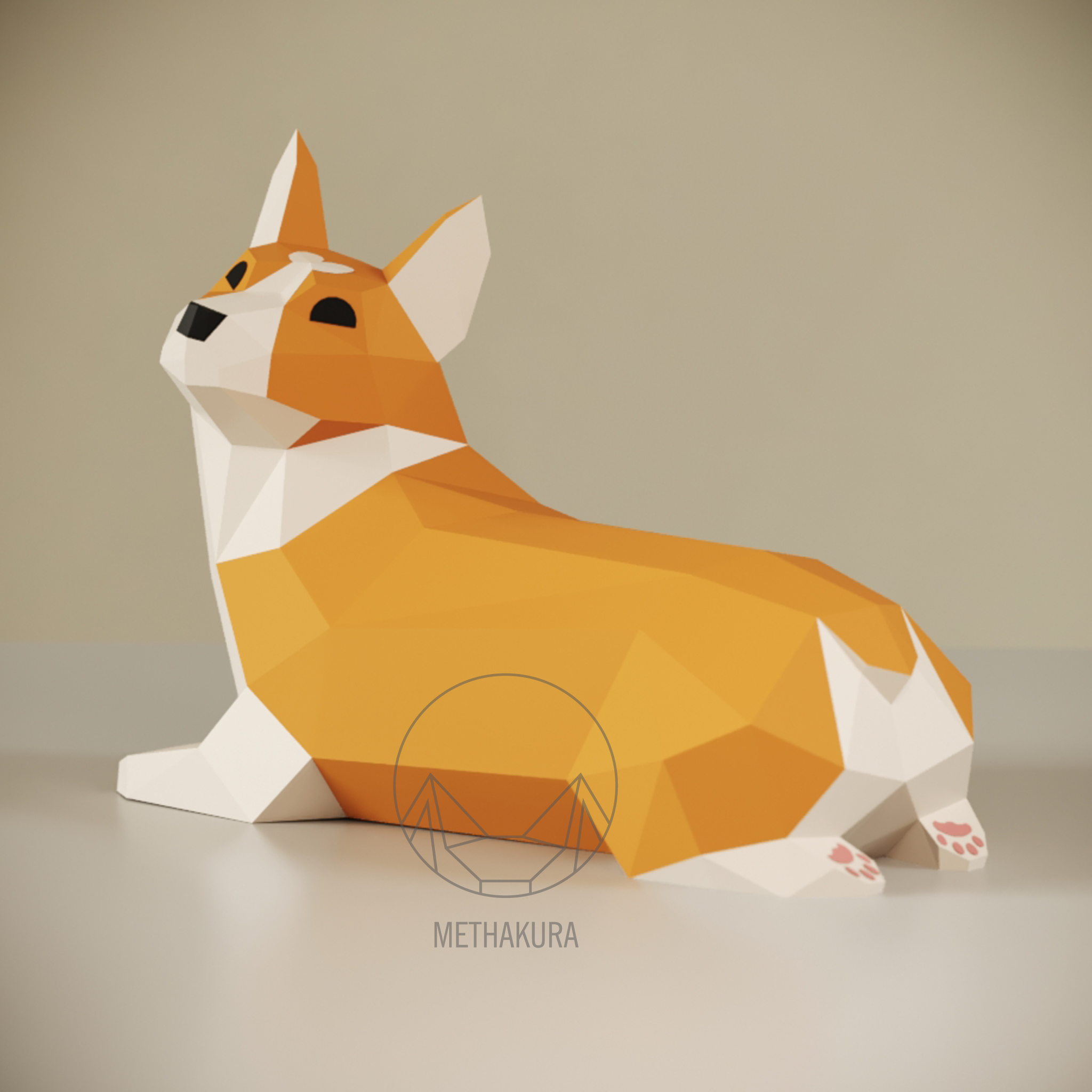 Methakura Corgi Reamers - My, Corgi, Papercraft, Methakura, Paper, Longpost