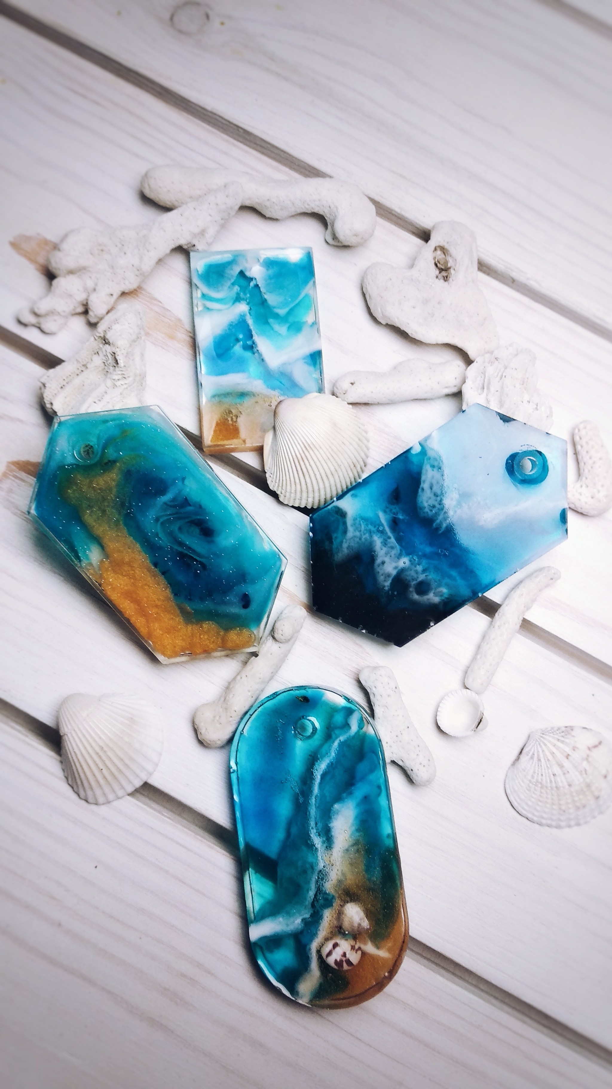 My epoxy hobby - My, Epoxy resin, Epoxy resin jewelry, Sea, Creation, Hobby, Longpost