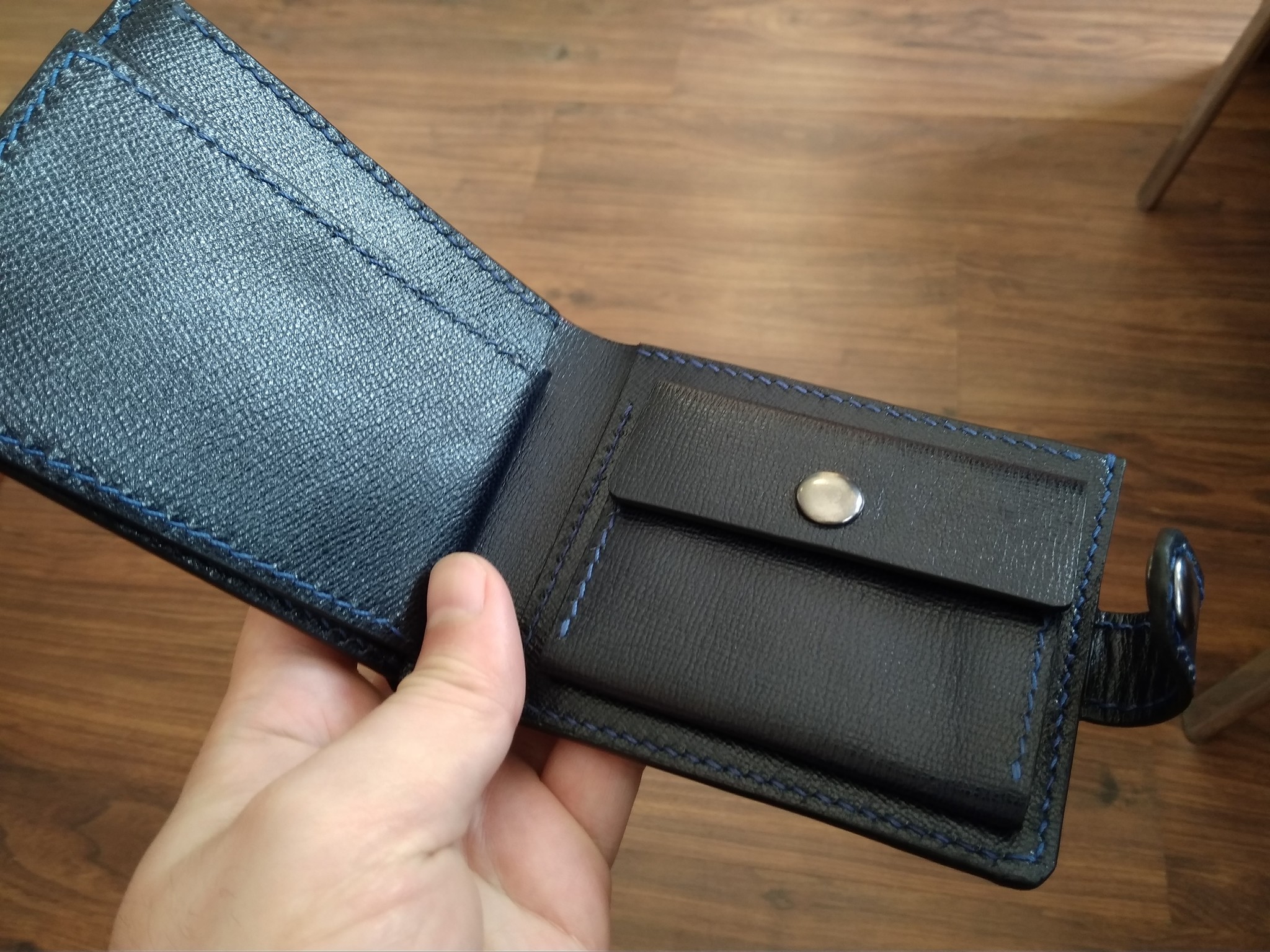 Leather wallet - My, Leather, Purse, Handmade, Beefold, Longpost