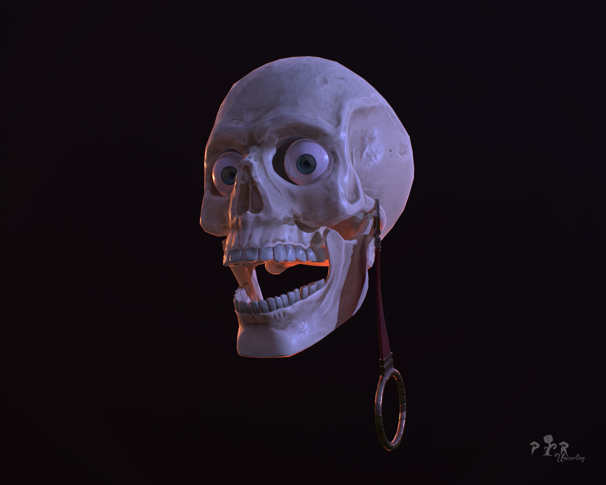 Old skull's brought down - My, Computer games, Planscape, Planscape:torment, Retro Games, 3D, Autodesk Maya, Substance painter