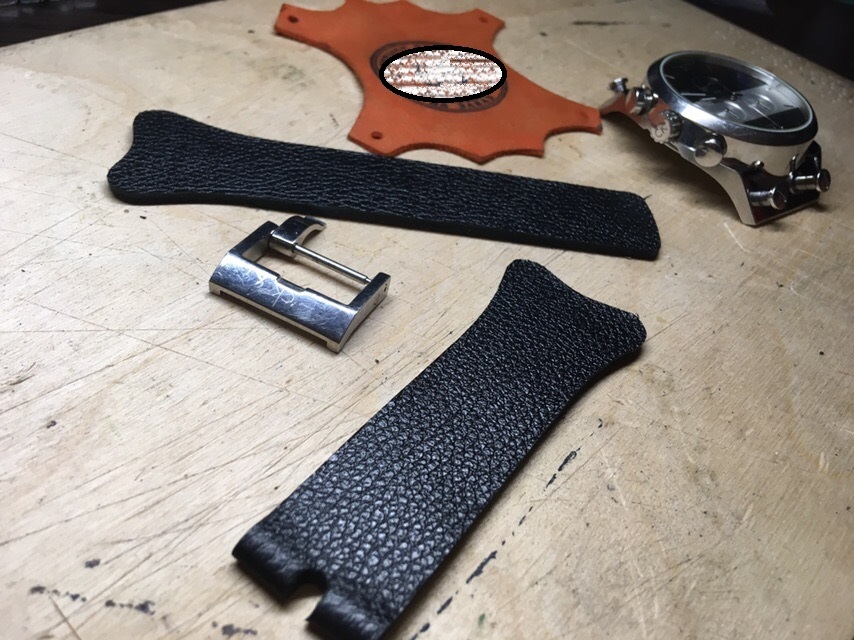 Watch strap for Calvin Klein. - My, Needlework with process, Leather products, Longpost, Strap, 