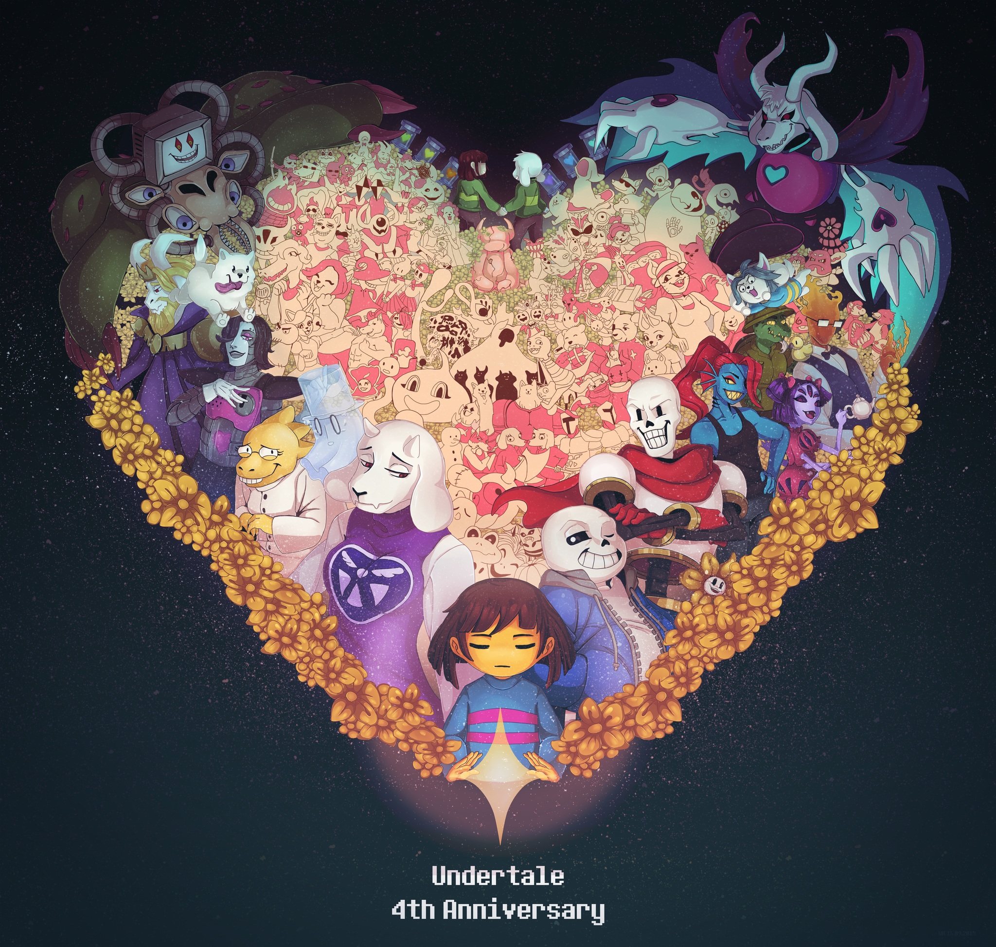 Undertale 4th Anniversary Art Collection - Undertale, Alltogether, Games, Longpost