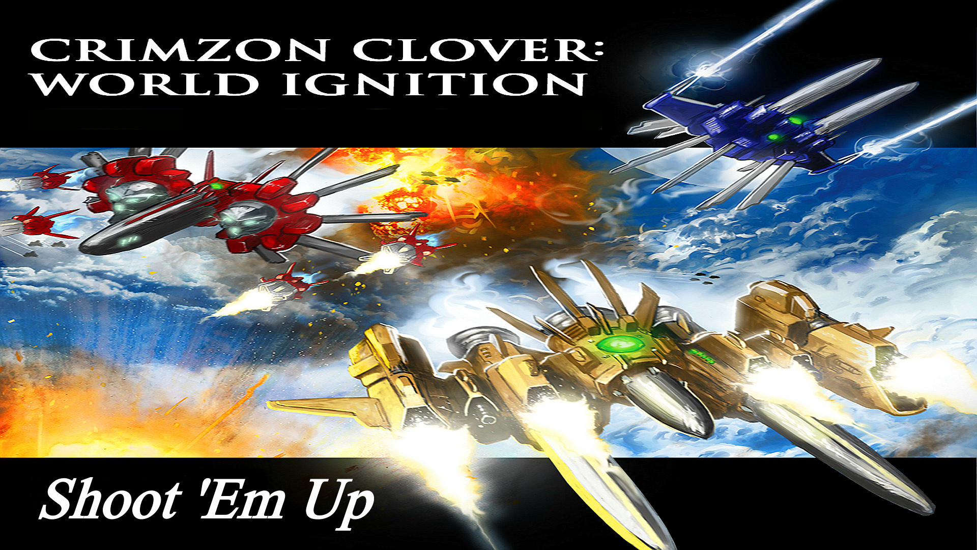 Crimzon Clover World Ignition - Fast-paced scrolling shooter on PC - My, Arcade, Computer games, Video, Arcade games