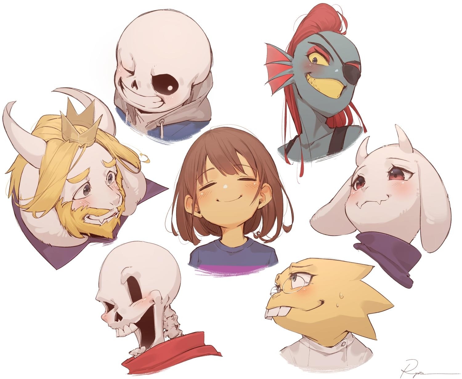 The second collection of art in honor of the fourth anniversary of Undertale - Undertale, Alltogether, Games, Longpost, Art