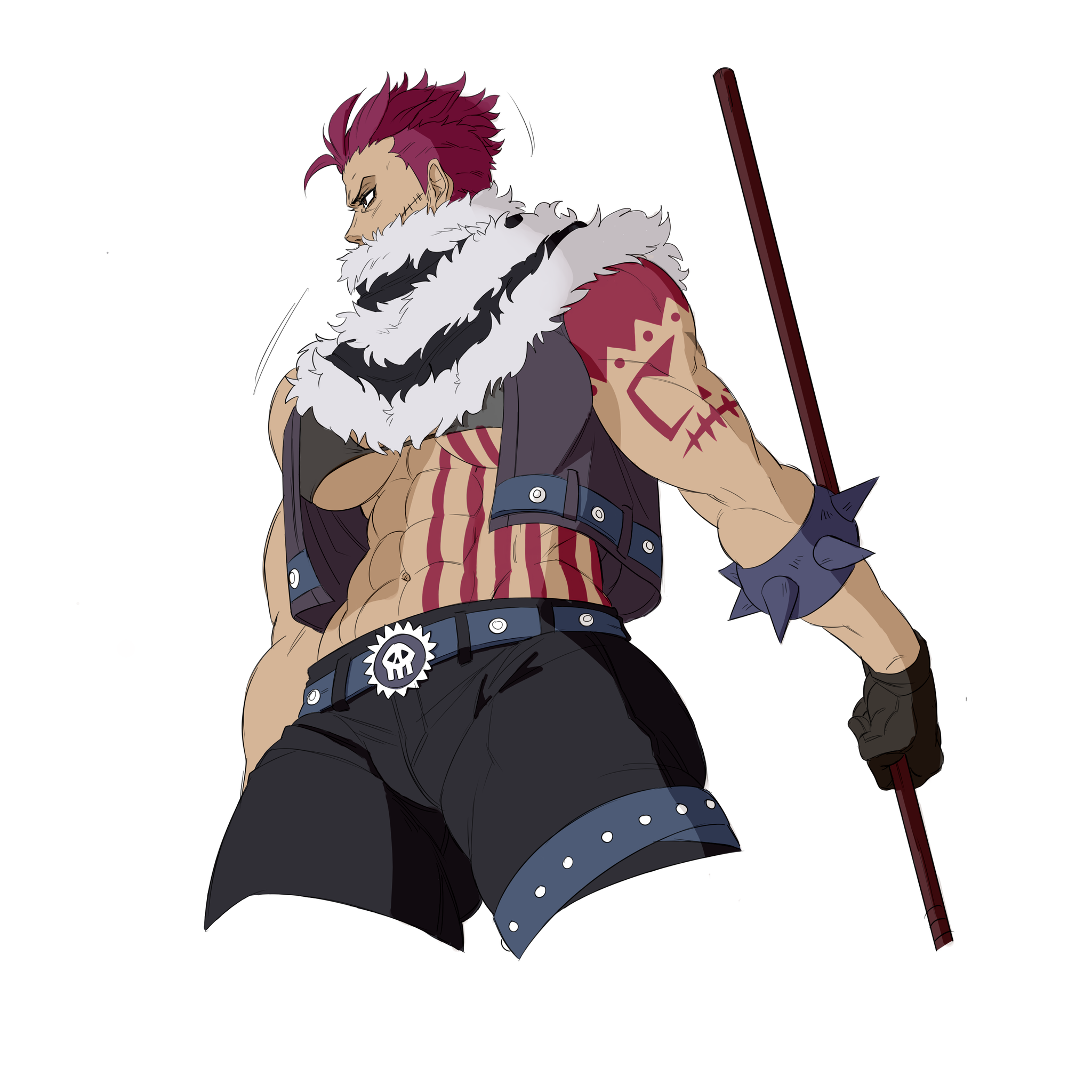 Charlotte Katakuri (правило 63) - Orangekissess, Арт, Крепкая девушка, Правило 63, One Piece, Аниме, Anime Art, Длиннопост