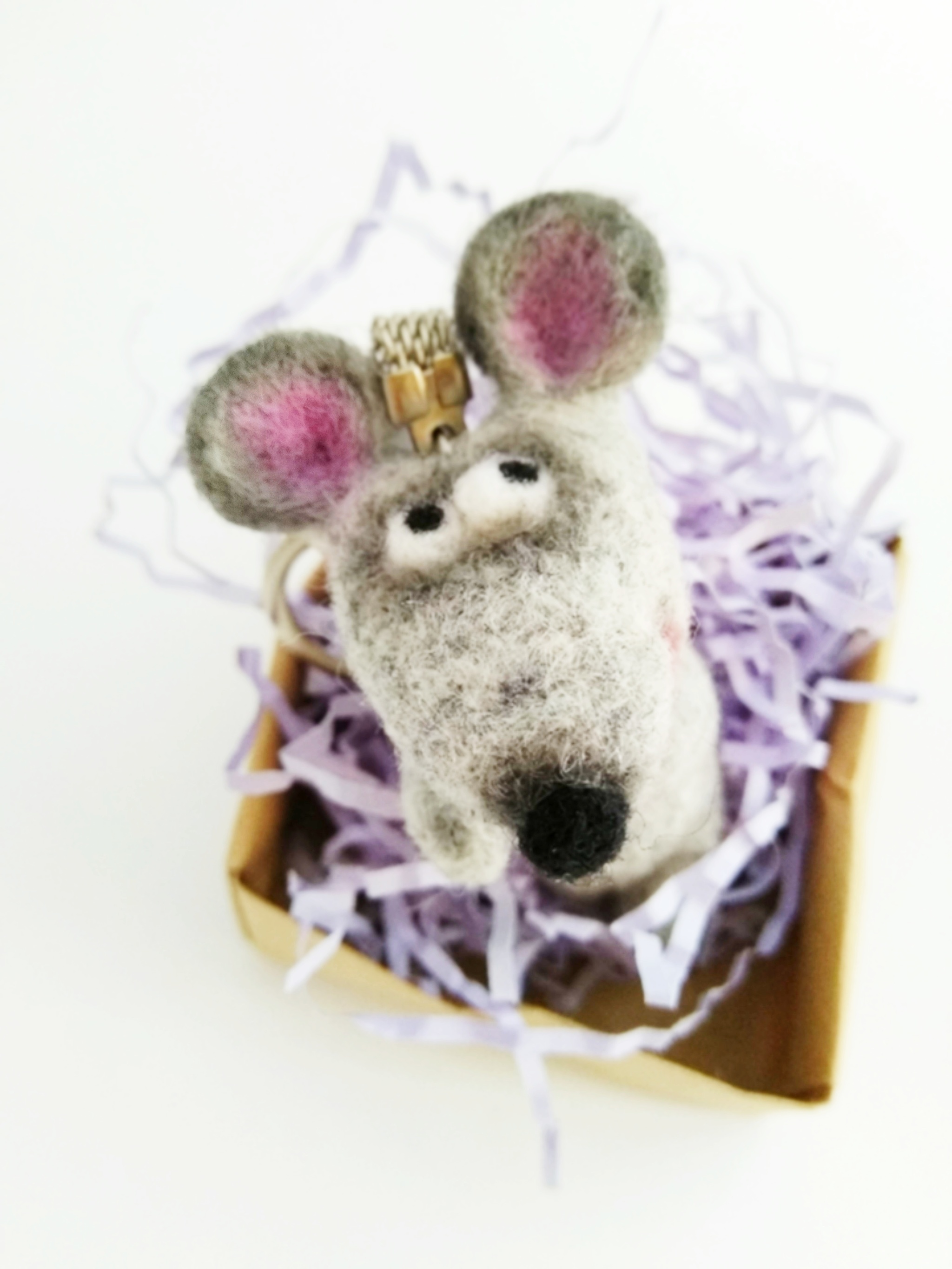 Gray mouse - My, Mouse, Wallow, Dry felting, Needlework without process, Longpost