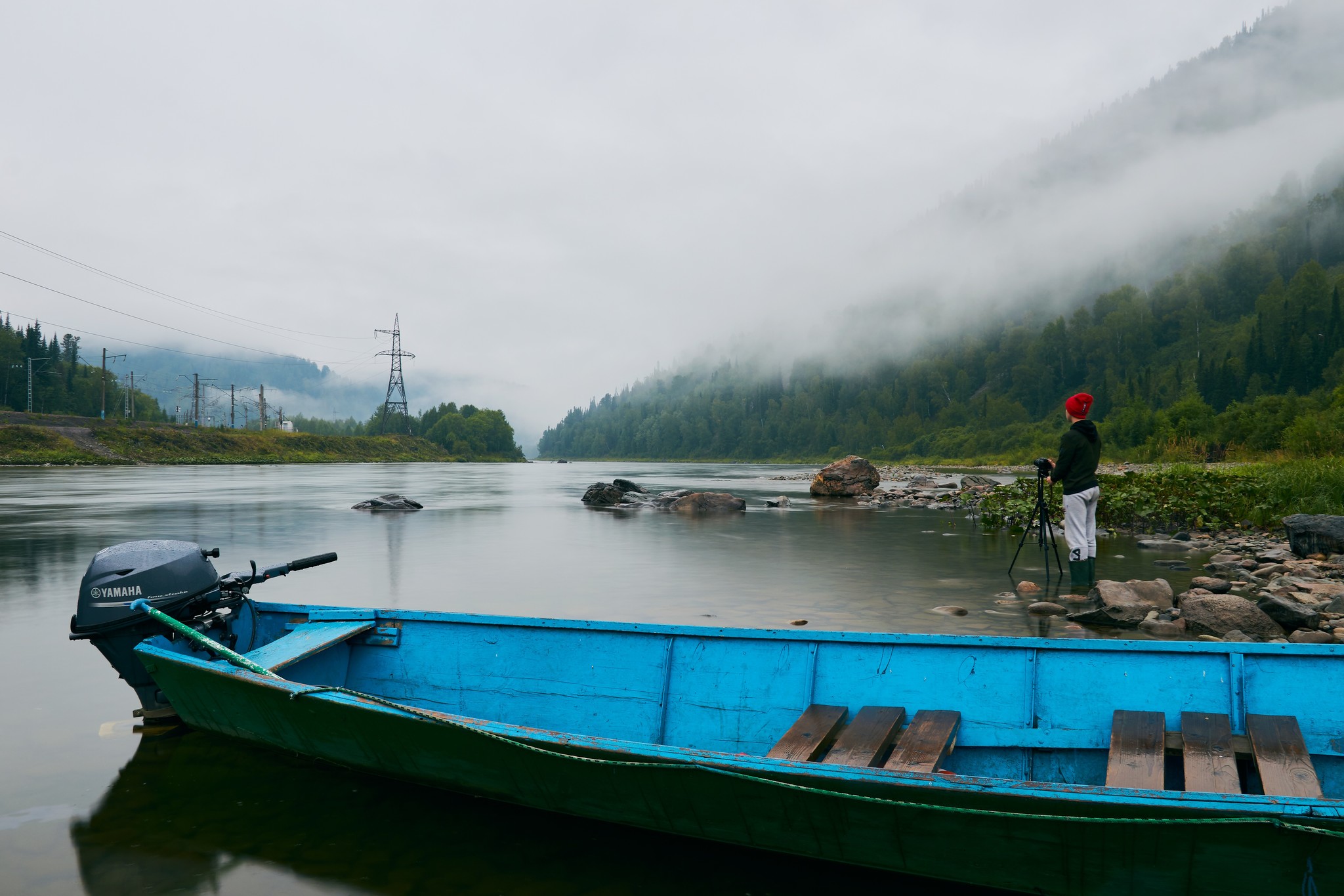 Morning on the Tom River - My, Beginning photographer, Morning, The mountains, Fog, Nikon d5300, Longpost