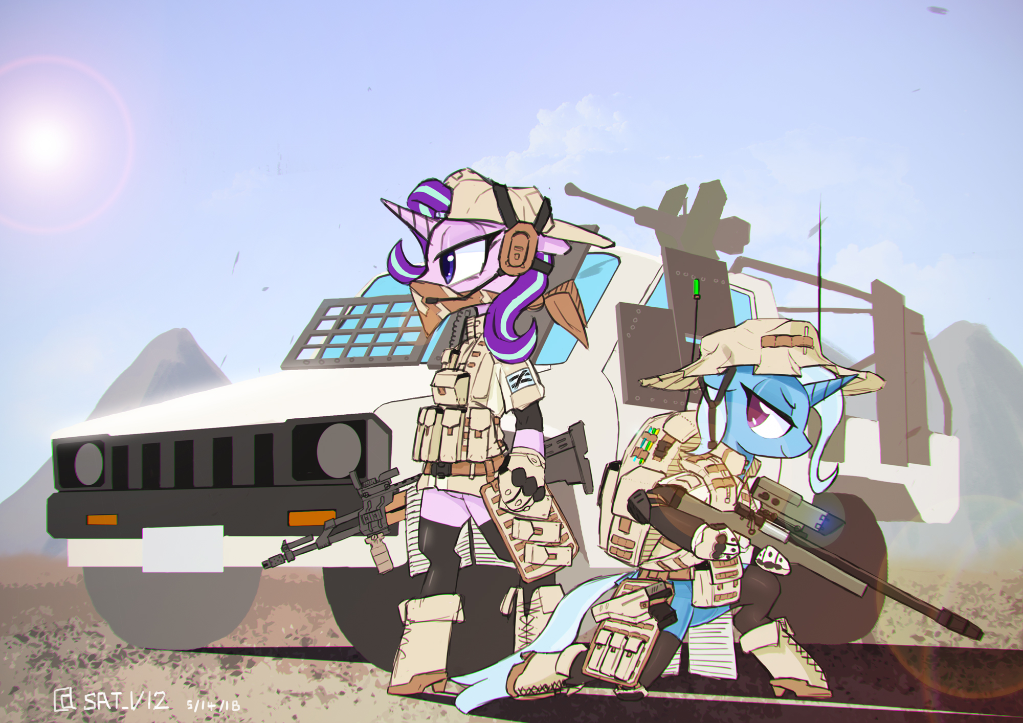 Troops to solve friendship problems - My little pony, Trixie, Starlight Glimmer, Satv12, MLP military, Anthro