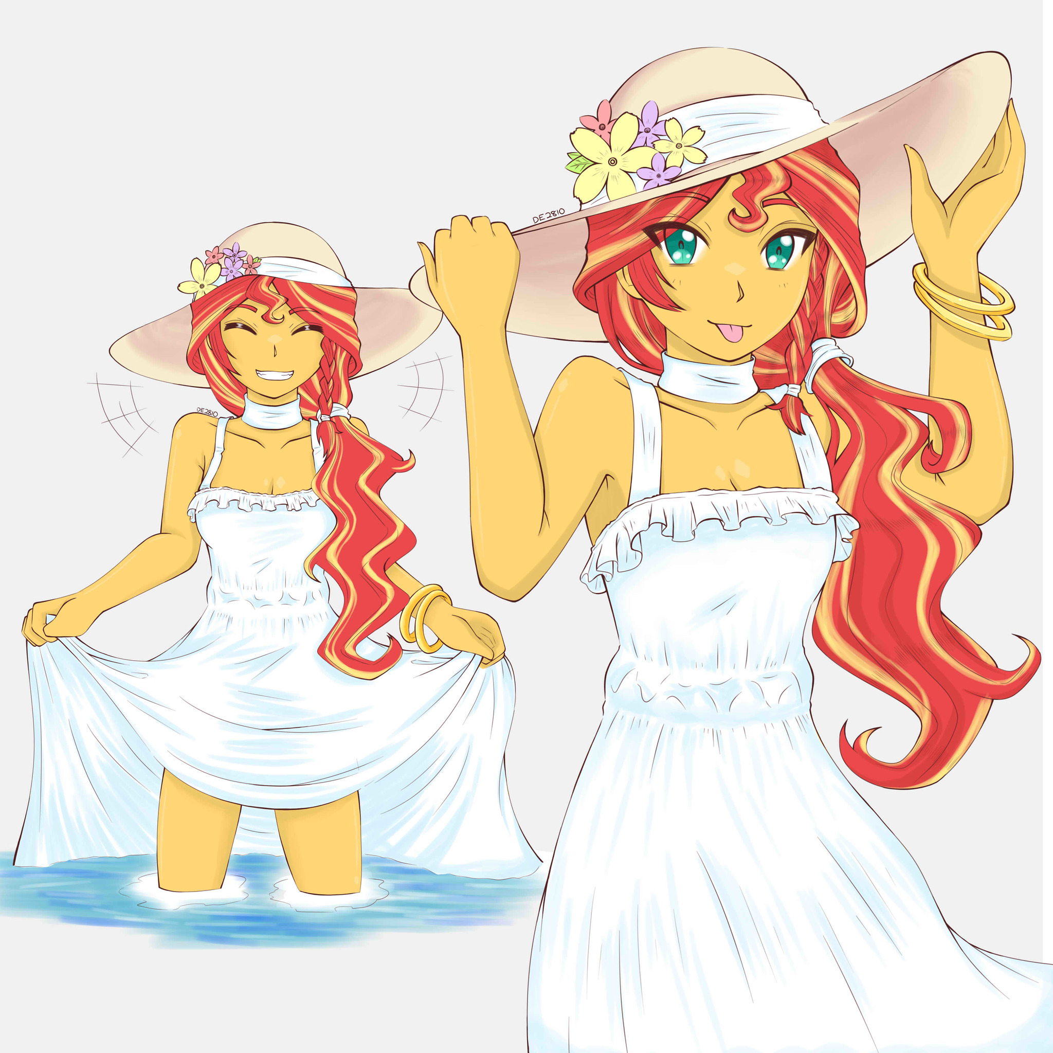 Sundress Sunset Shimmer - My Little Pony, Equestria Girls, Sunset Shimmer, Dragonemperror2810