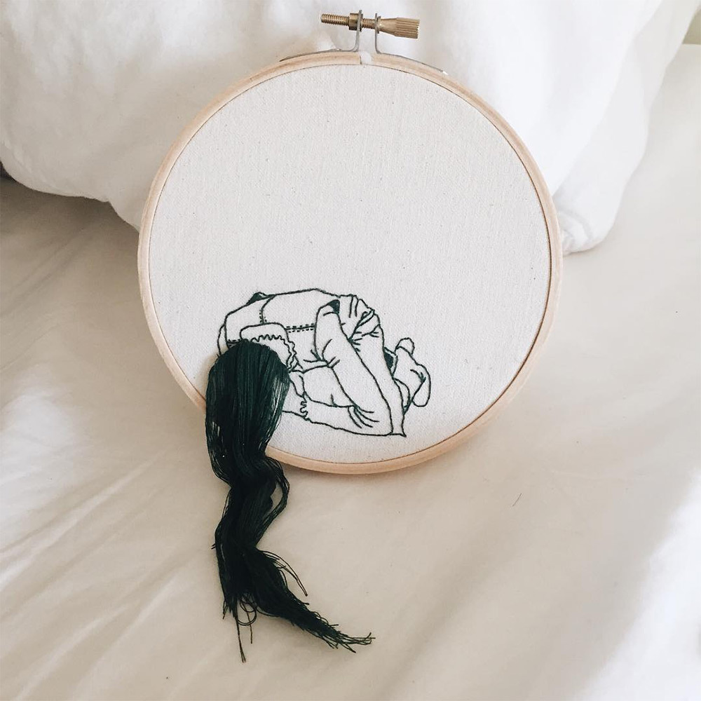 Embroidery - Embroidery, Longpost, Artist, Hair