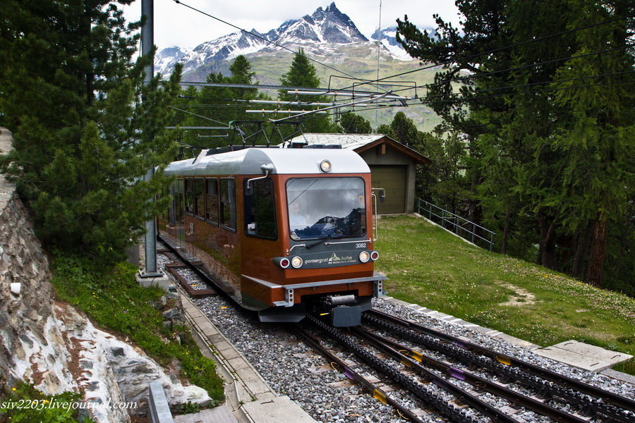 Gornergrat railway. - Railway, Gear rail, Switzerland, Longpost, Video