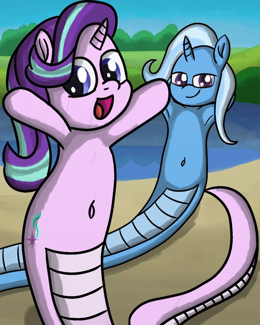 Snakes - My little pony, Starlight Glimmer, Trixie, Snakepony