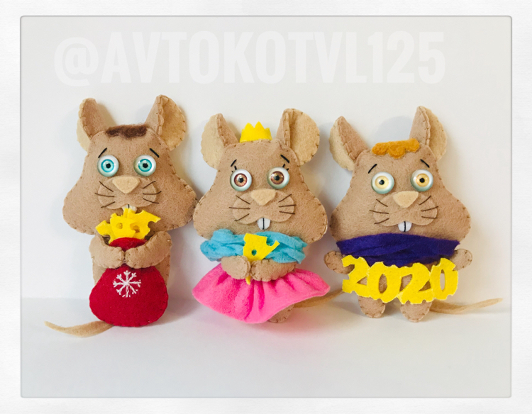 Year of the rat 2020) handmade - My, Rat, Author's toy, Handmade, New Year