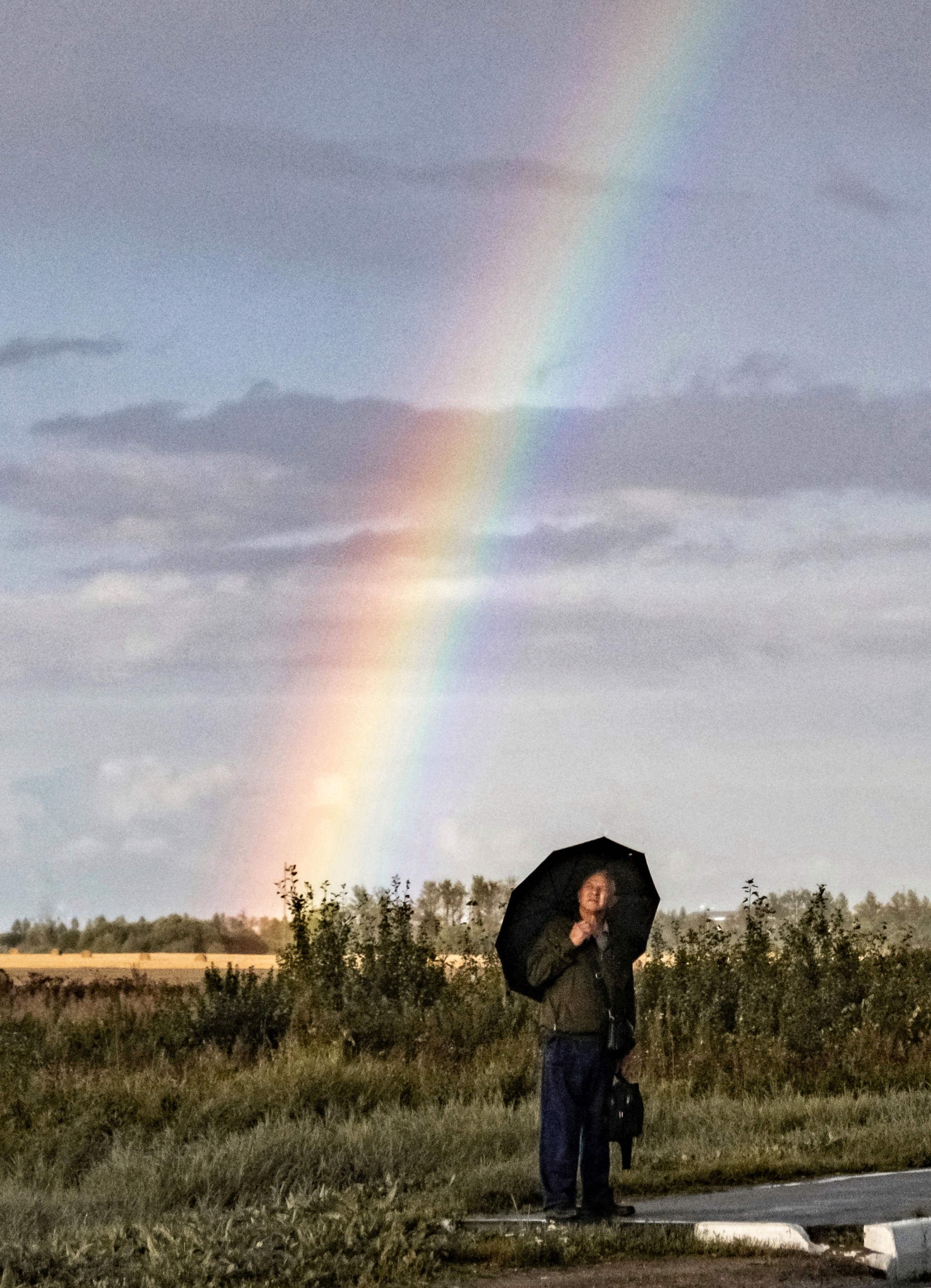 Farewell autumn! - My, Autumn, Rainbow, Rain, The photo, Stop, Fujifilm, Photographer