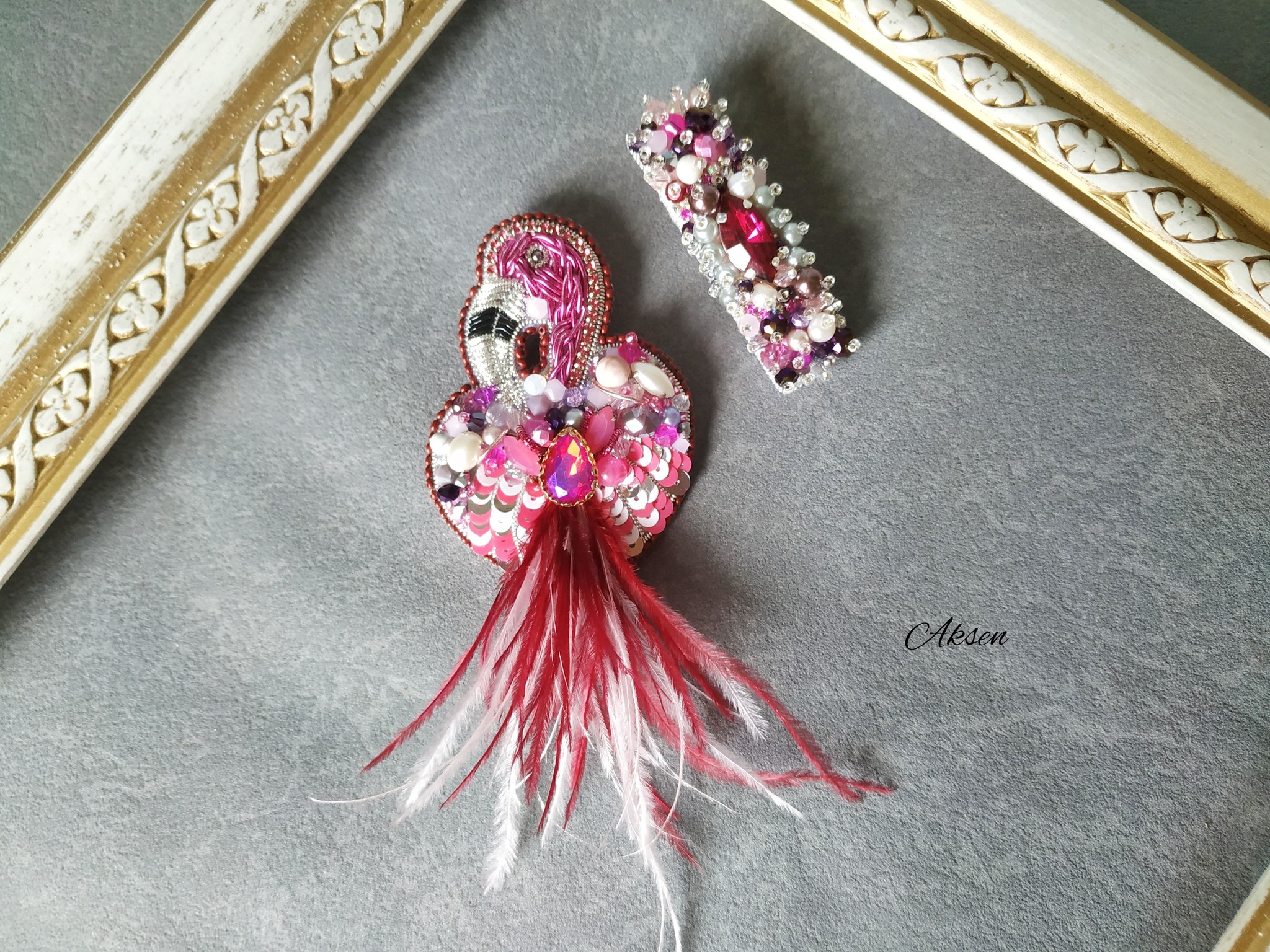 The first hairpins in my performance - My, Brooch, Beads, Barrette, Needlework without process, With your own hands, Longpost