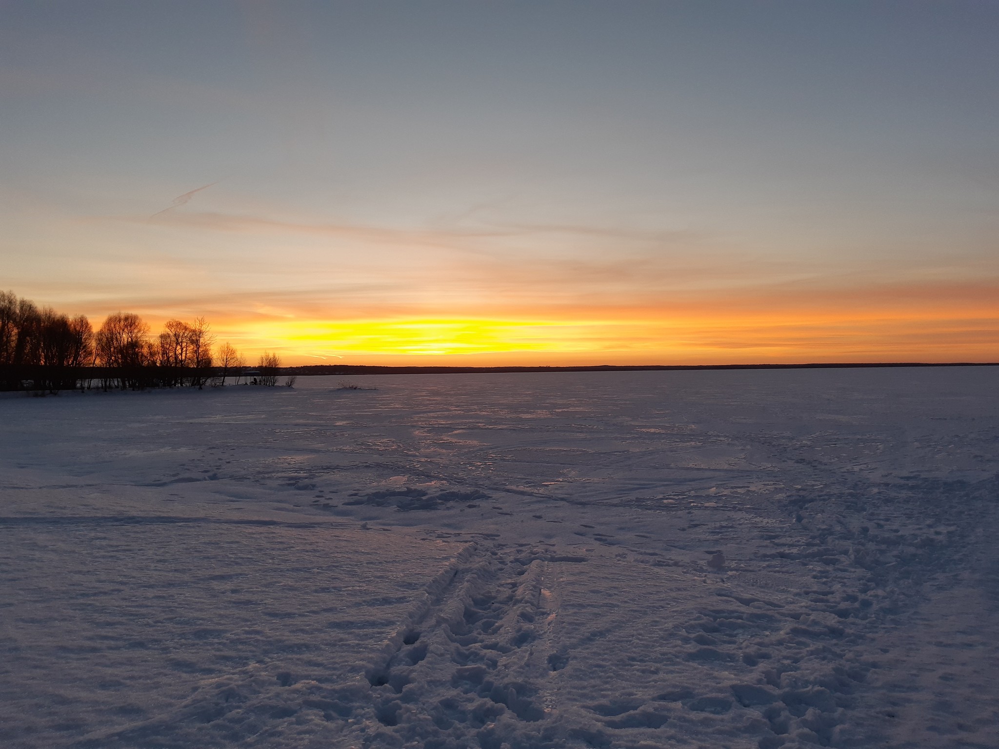 Lake Pleshcheyevo - My, Pleshcheevo Lake, Nature, Sunset, Lake, Sky, The photo, No filters, Longpost