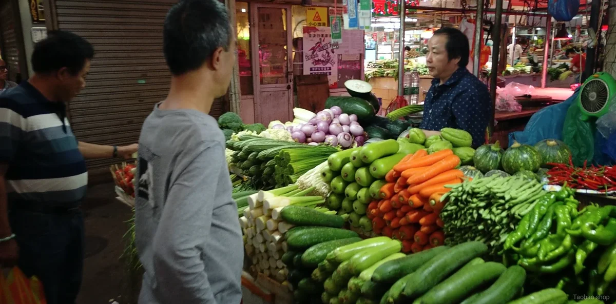 Food market in China. - My, China, Chinese, Market, Chinese Market, Chinese goods, The photo, Living abroad, Video, Longpost