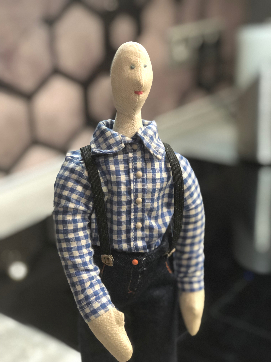 Meet macho Oleg! - My, Handmade, Doll, Longpost, Textile doll, Soft toy, Needlework without process