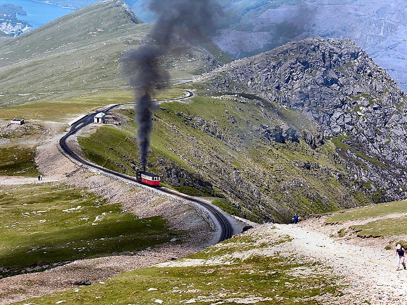 Snowdon Mountain Railway. - Railway, Gear rail, Mountain road, England, Longpost, Video