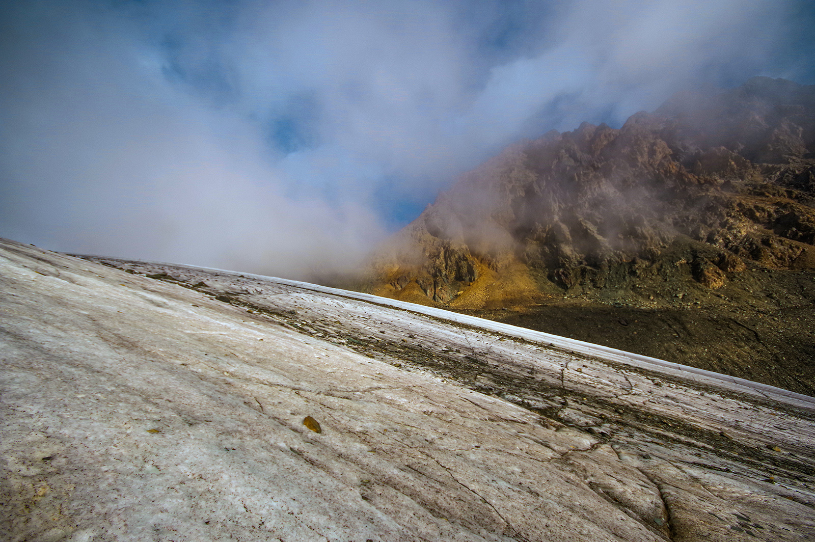 Along the Great Aktru Glacier - The mountains, Mountain Altai, Travels, Holidays in Russia, Tourism, The photo, Michael, Longpost, Altai Republic