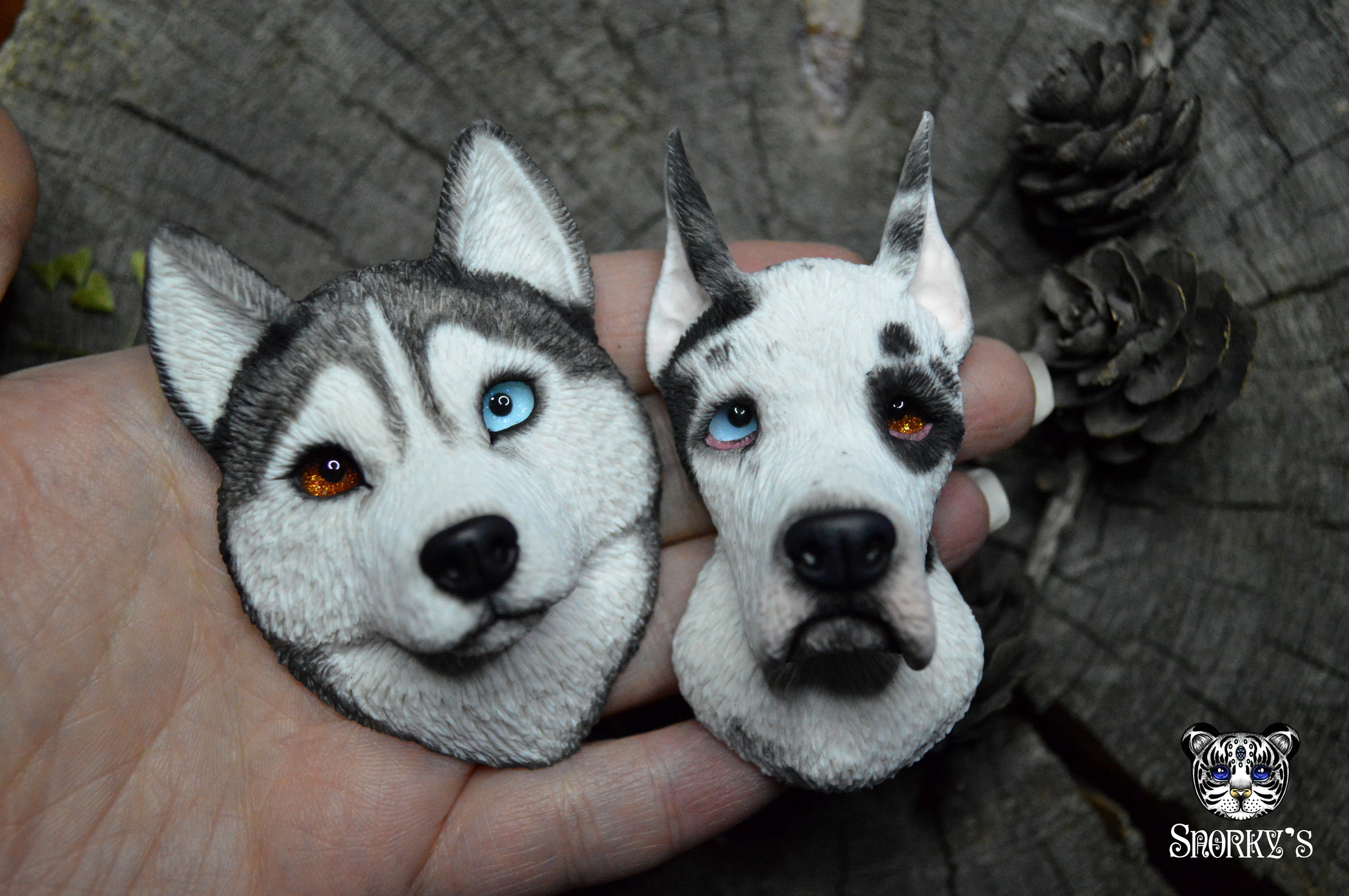 A lot of things) Cats, dogs and birds made of polymer clay) - My, Polymer clay, Handmade, Husky, Corgi, cat, Halloween, Pumpkin, Sphinx, Longpost