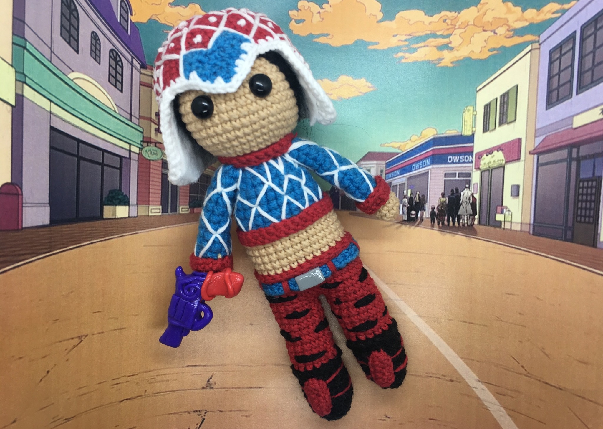 Another anime baby doll Guido Mista - My, Needlework, Amigurumi, Jojos bizarre adventure, Anime, Longpost, Knitting