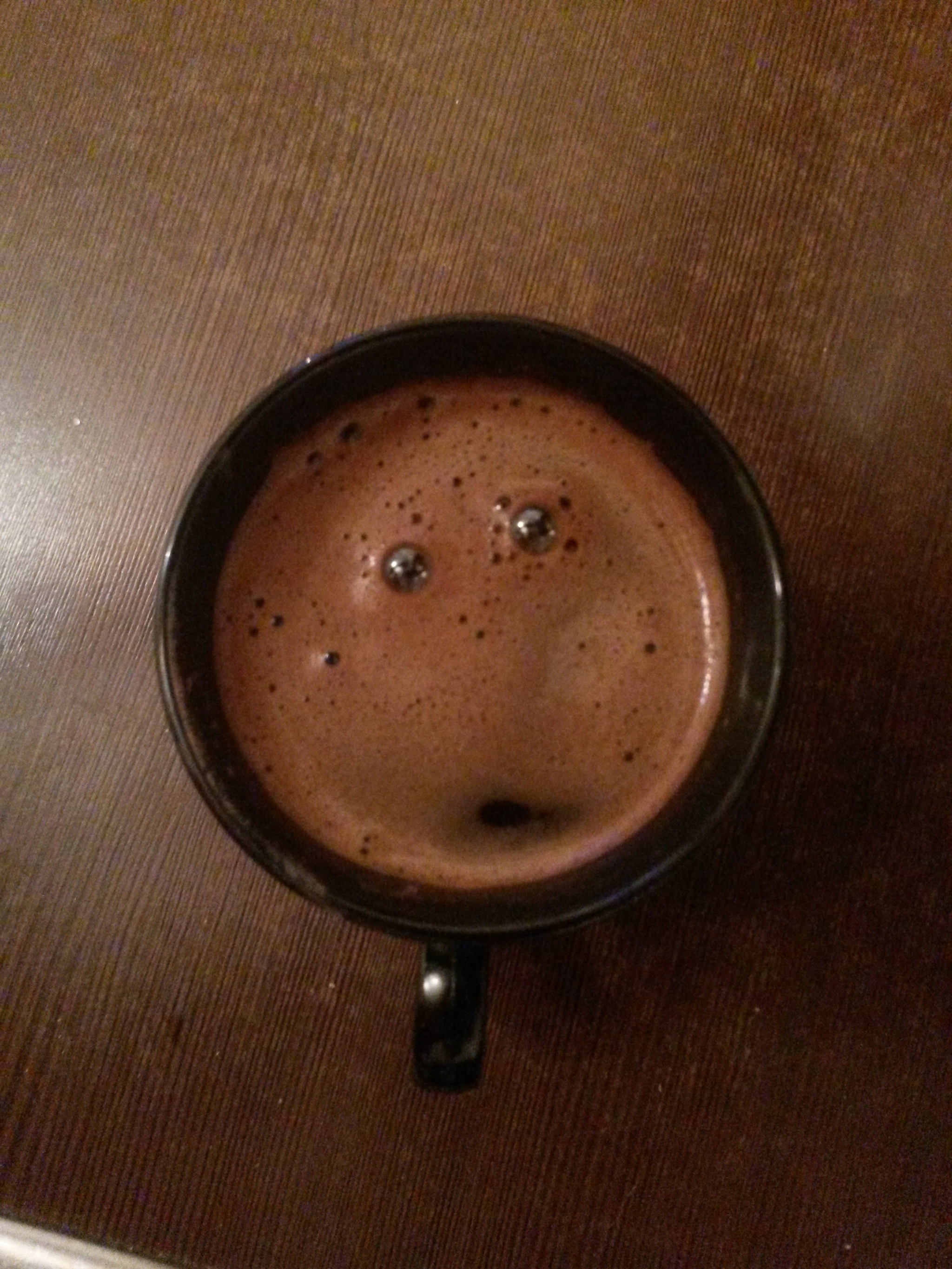 Morning with coffee... - My, Coffee, Pareidolia, Everywhere I see faces, Morning, Longpost