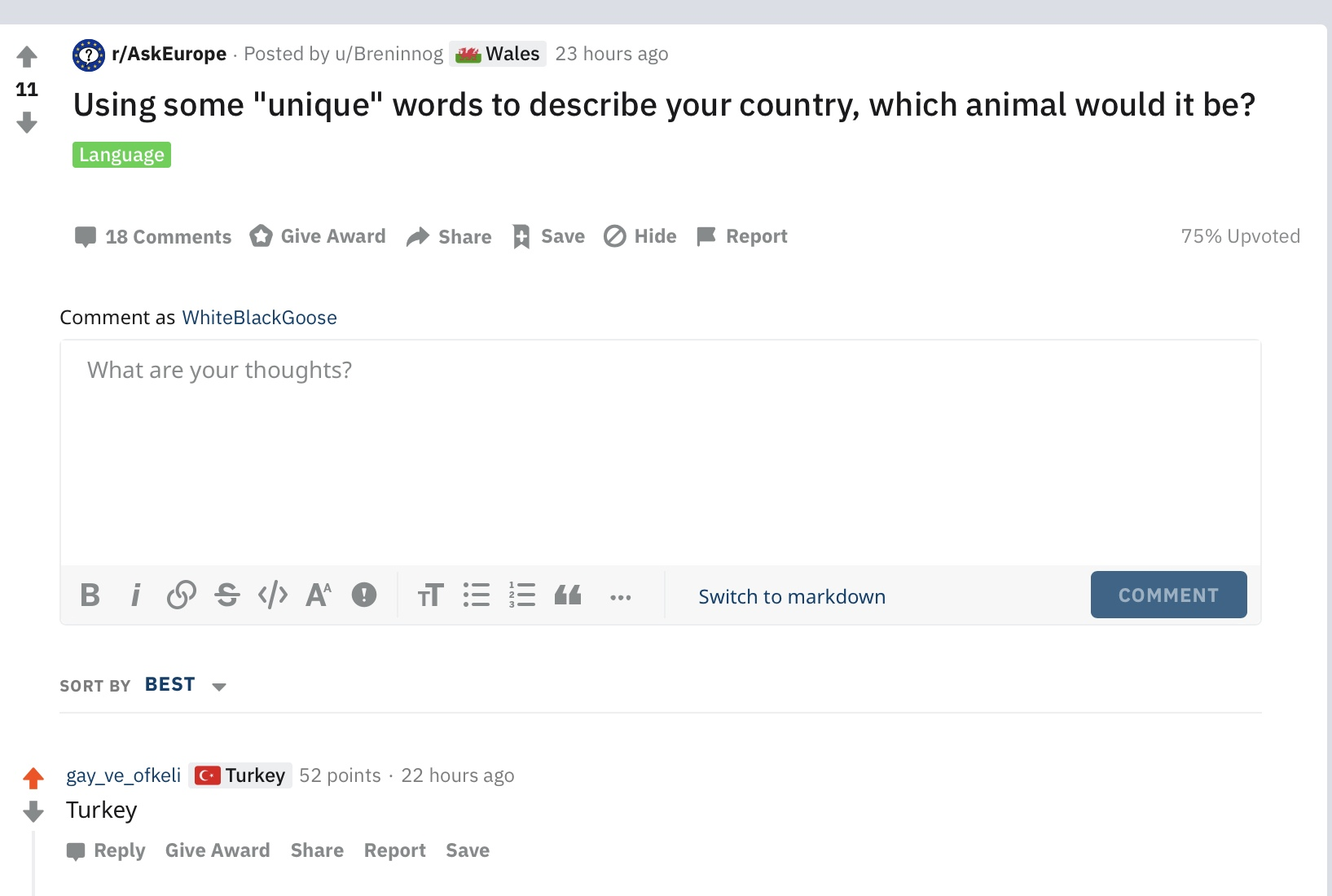 Turkey - Screenshot, Comments, Humor, Turkey, Turkey, Reddit