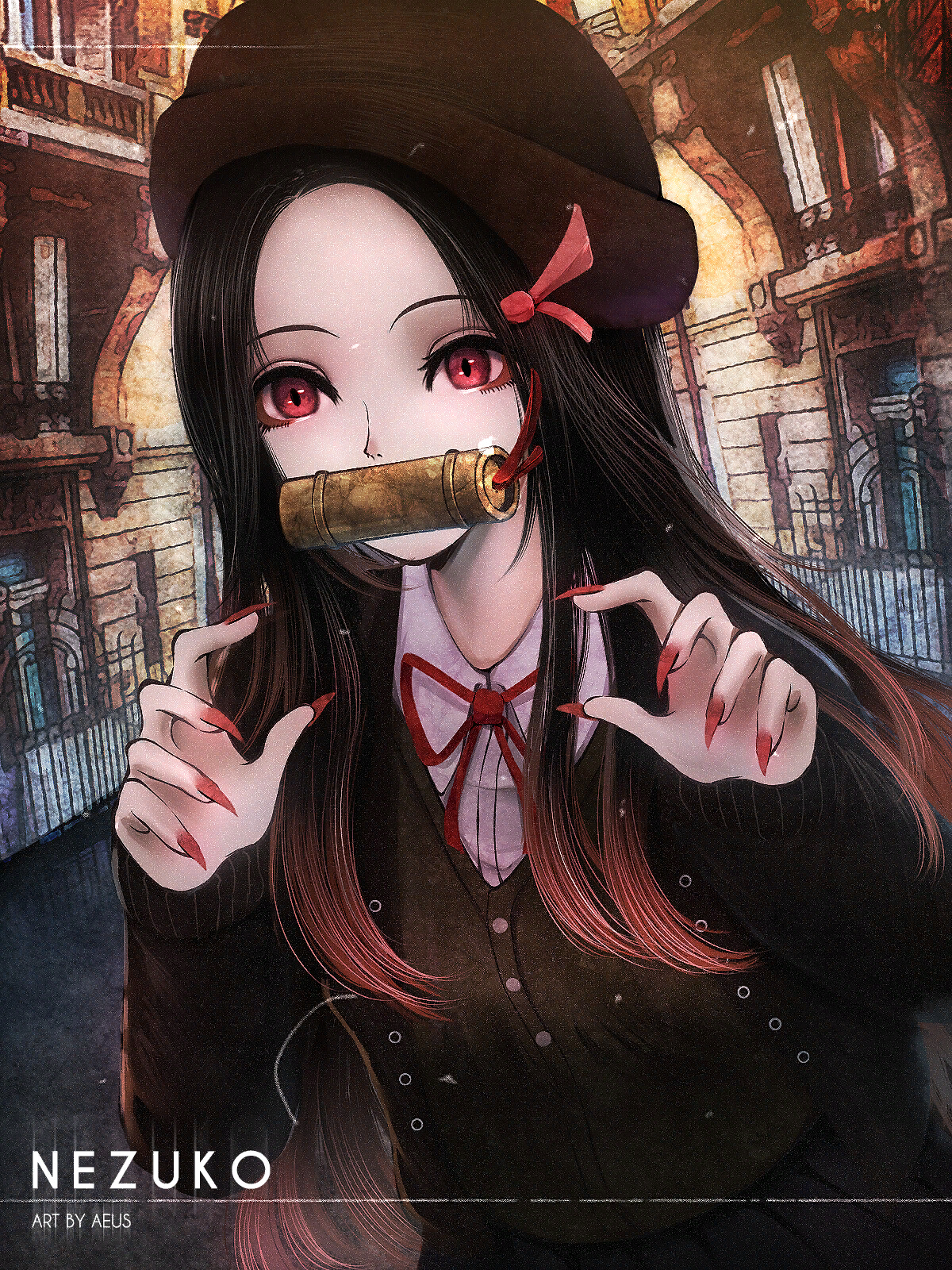 Nezuko - Nezuko Kamado, Kimetsu no Yaiba, Anime Art, Аниме