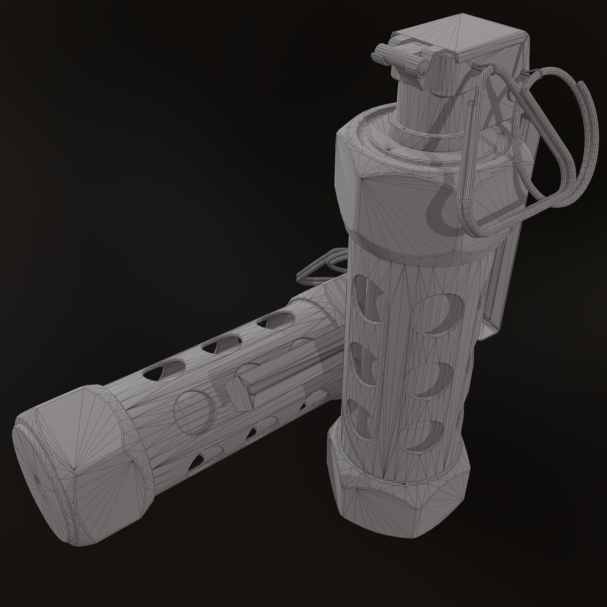 I'll throw more of my assets on the fan - My, Foundry Modo, Substance painter, Game art, Grenade, Longpost