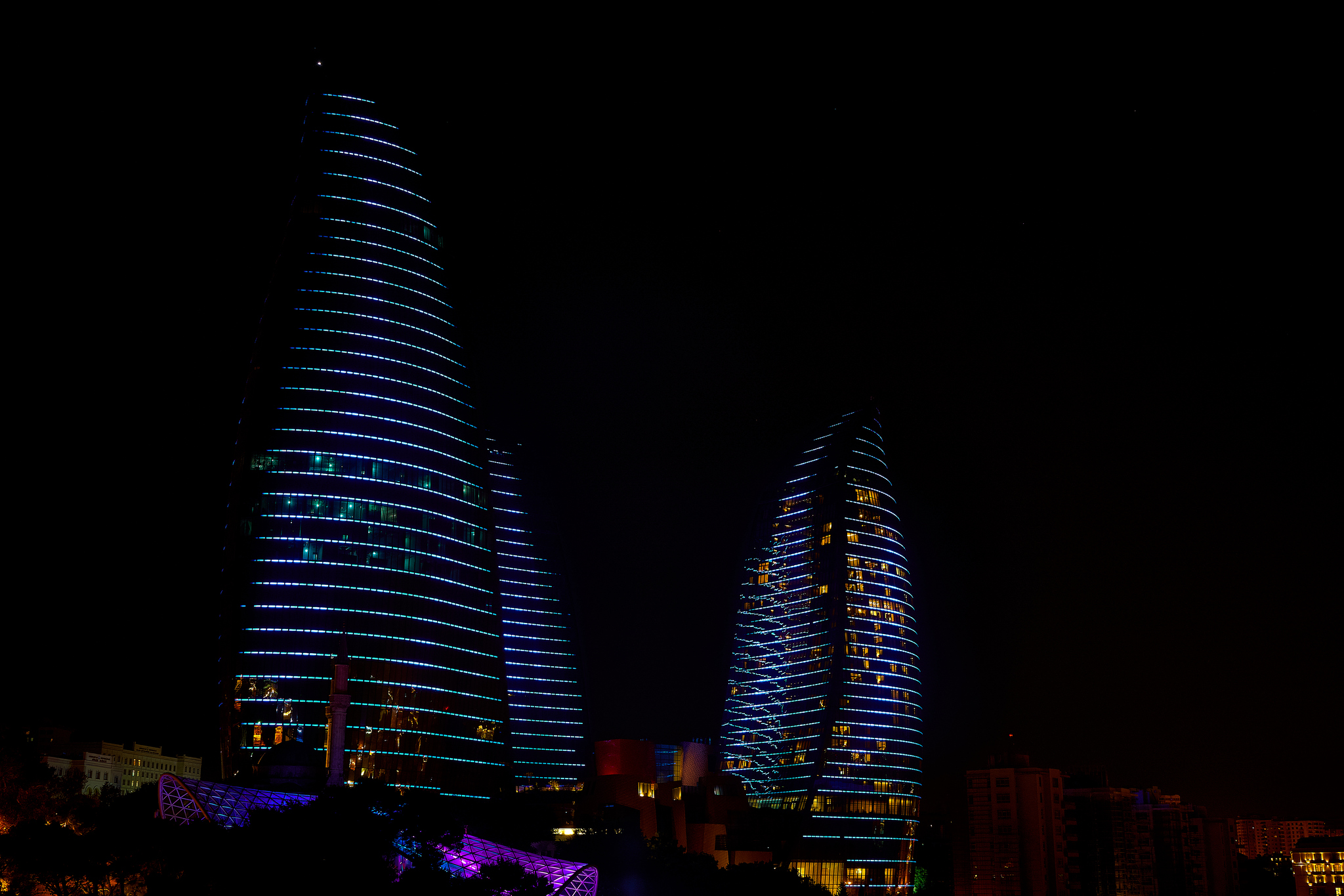 Flame Towers в Баку - Моё, Азербайджан, Баку, Небоскреб, Фотография, Sony alpha