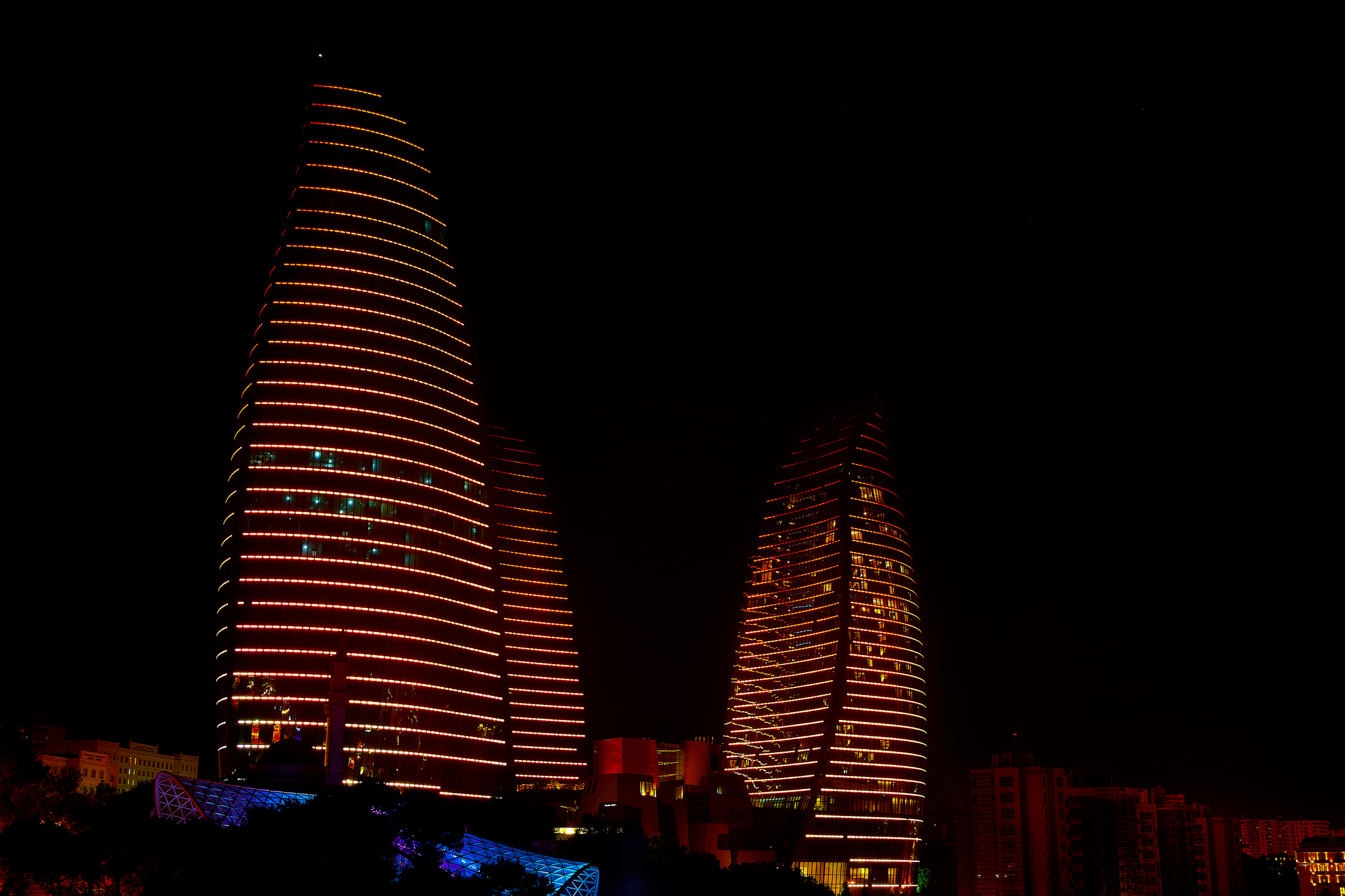 Flame Towers в Баку - Моё, Азербайджан, Баку, Небоскреб, Фотография, Sony alpha