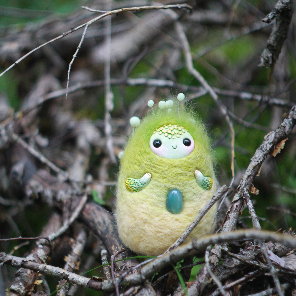 Guardians of the Night Forest - My, Needlework without process, Dry felting, Polymer clay, Longpost