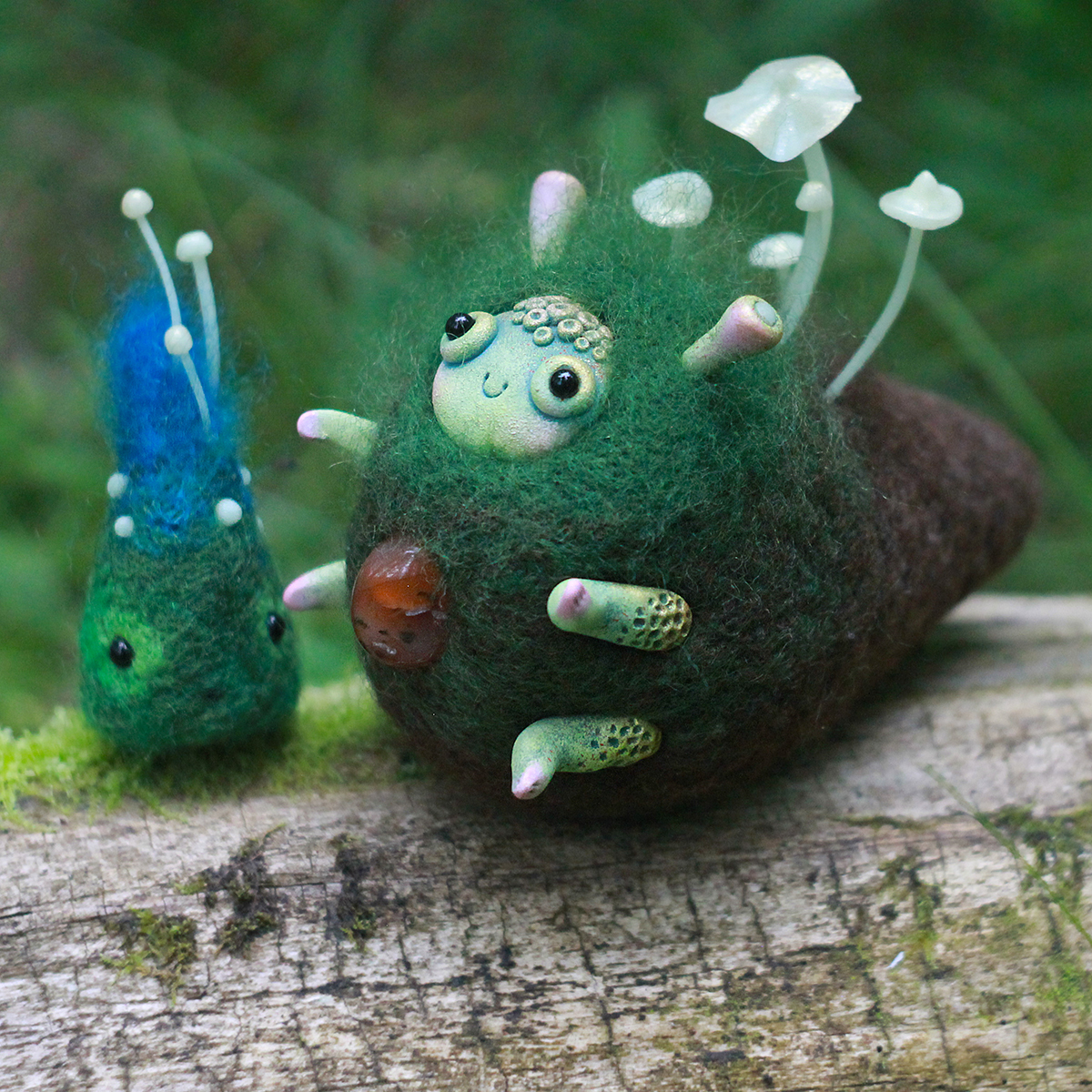 Guardians of the Night Forest - My, Needlework without process, Dry felting, Polymer clay, Longpost