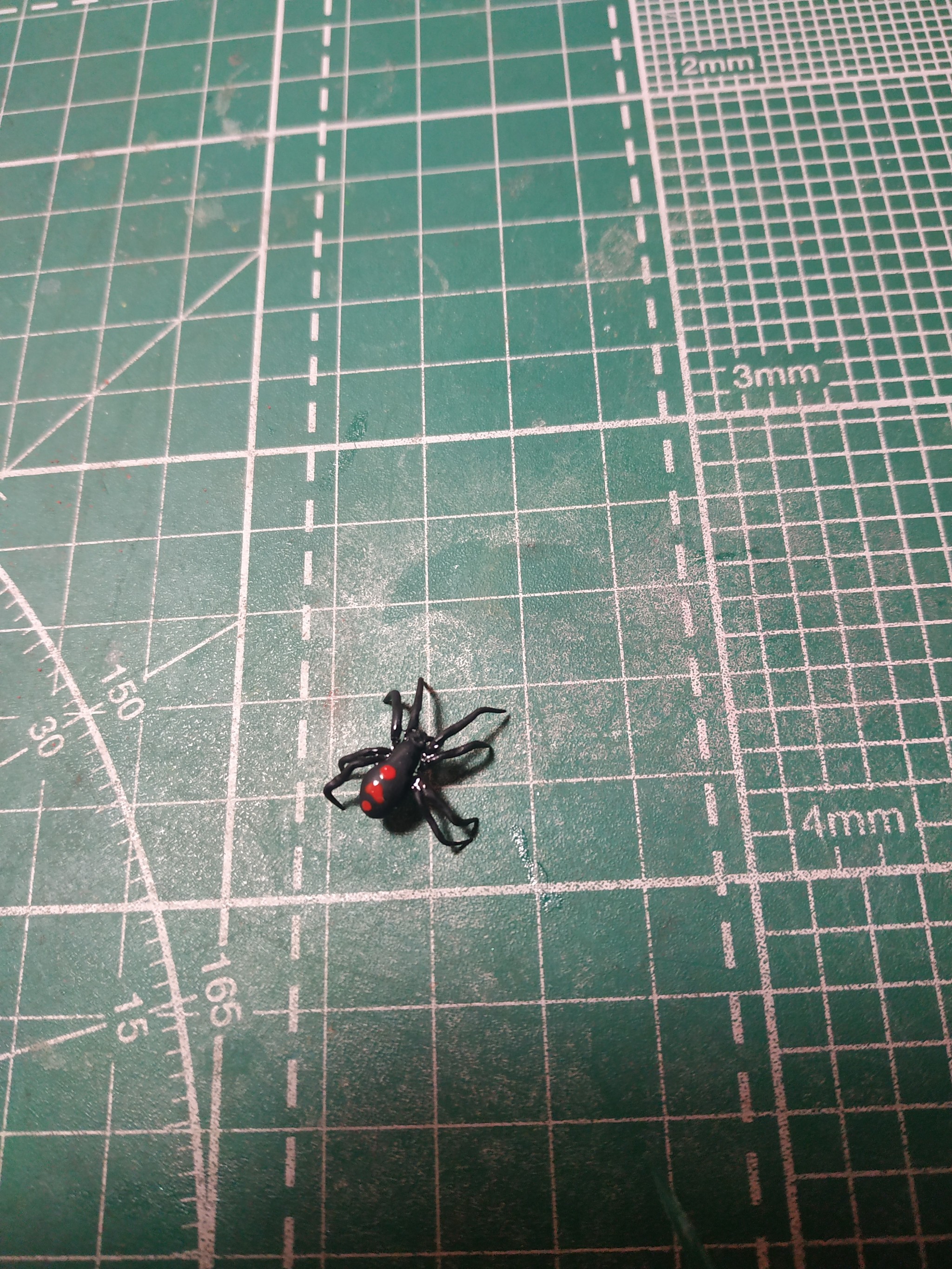 How an arachnaphobe sculpted a spider - My, Spider, Polymer clay, Longpost, Black Widow, Decoration