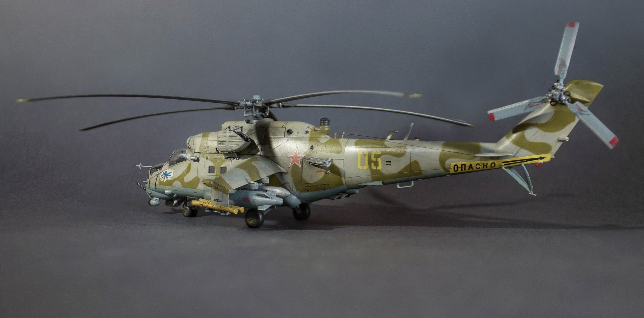 MI-24 V. Scale 1/72. Star - My, Mi-24, Models, Helicopter, Stand modeling, Longpost