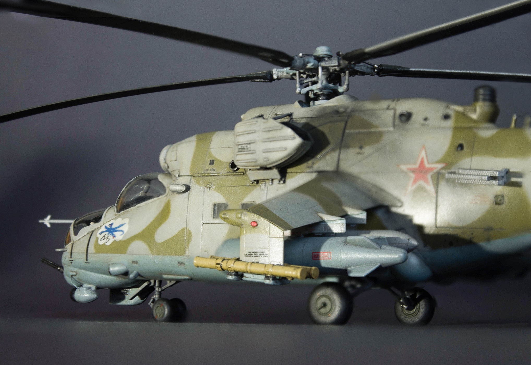 MI-24 V. Scale 1/72. Star - My, Mi-24, Models, Helicopter, Stand modeling, Longpost