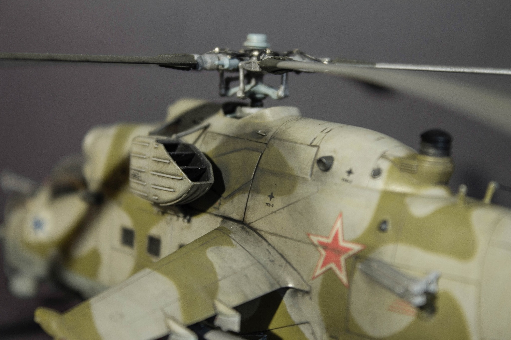 MI-24 V. Scale 1/72. Star - My, Mi-24, Models, Helicopter, Stand modeling, Longpost